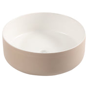 Differnz Mira waskom keramiek | beige/wit | Ø 36 x 12 cm - Mozaiektegel.com