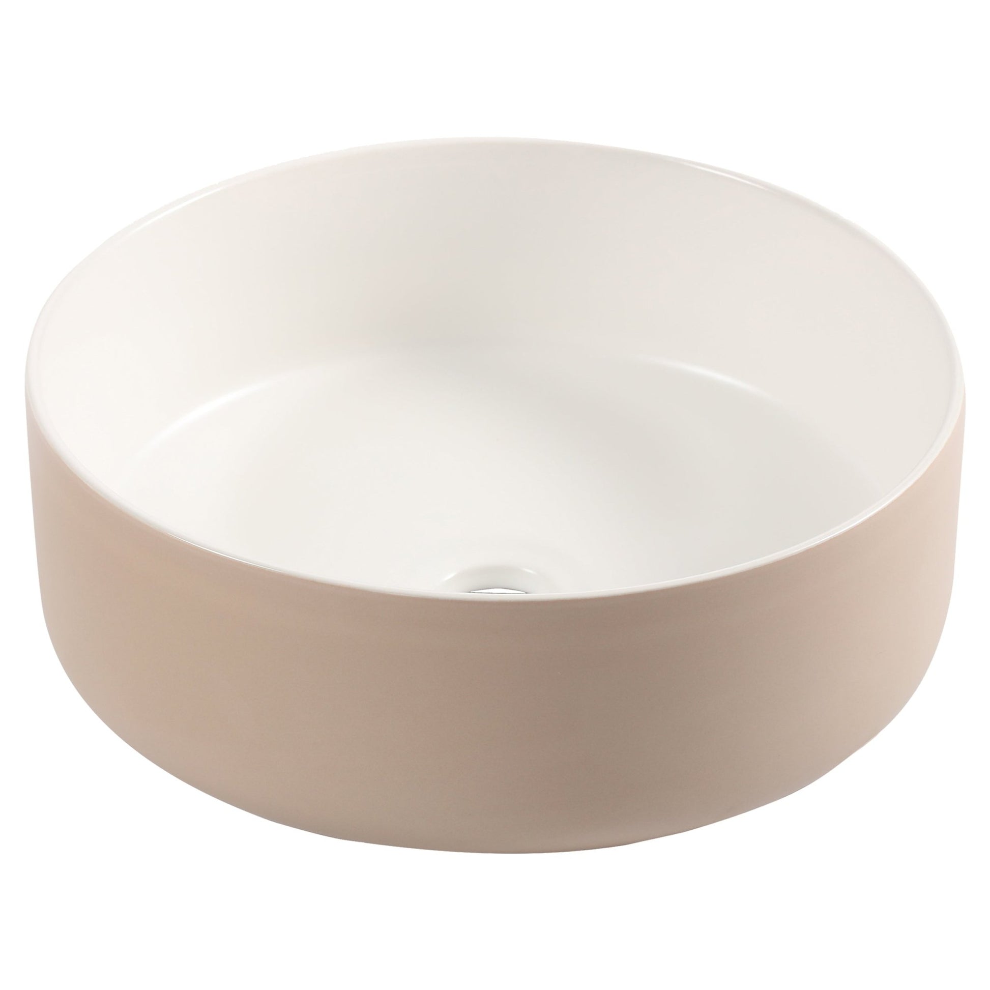 Differnz Mira waskom keramiek | beige/wit | Ø 36 x 12 cm - Mozaiektegel.com