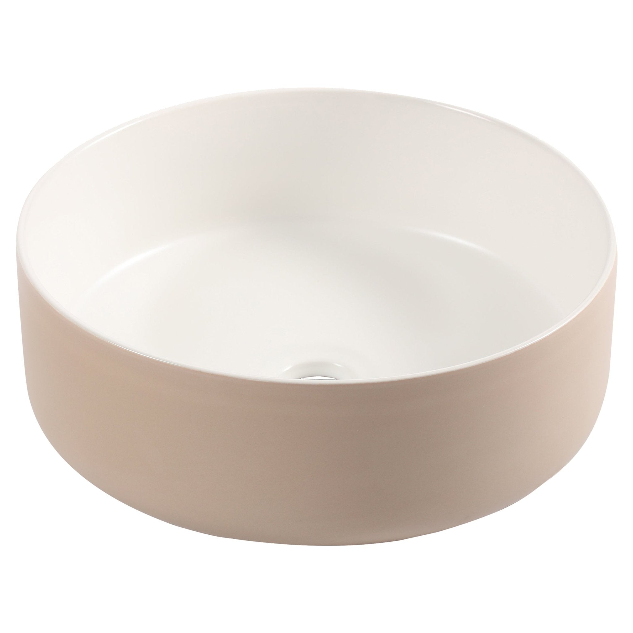 Differnz Mira waskom keramiek | beige/wit | Ø 36 x 12 cm - Mozaiektegel.com