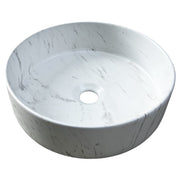 Differnz Mira waskom keramiek | marmer | Ø 36 x 12 cm - Mozaiektegel.com