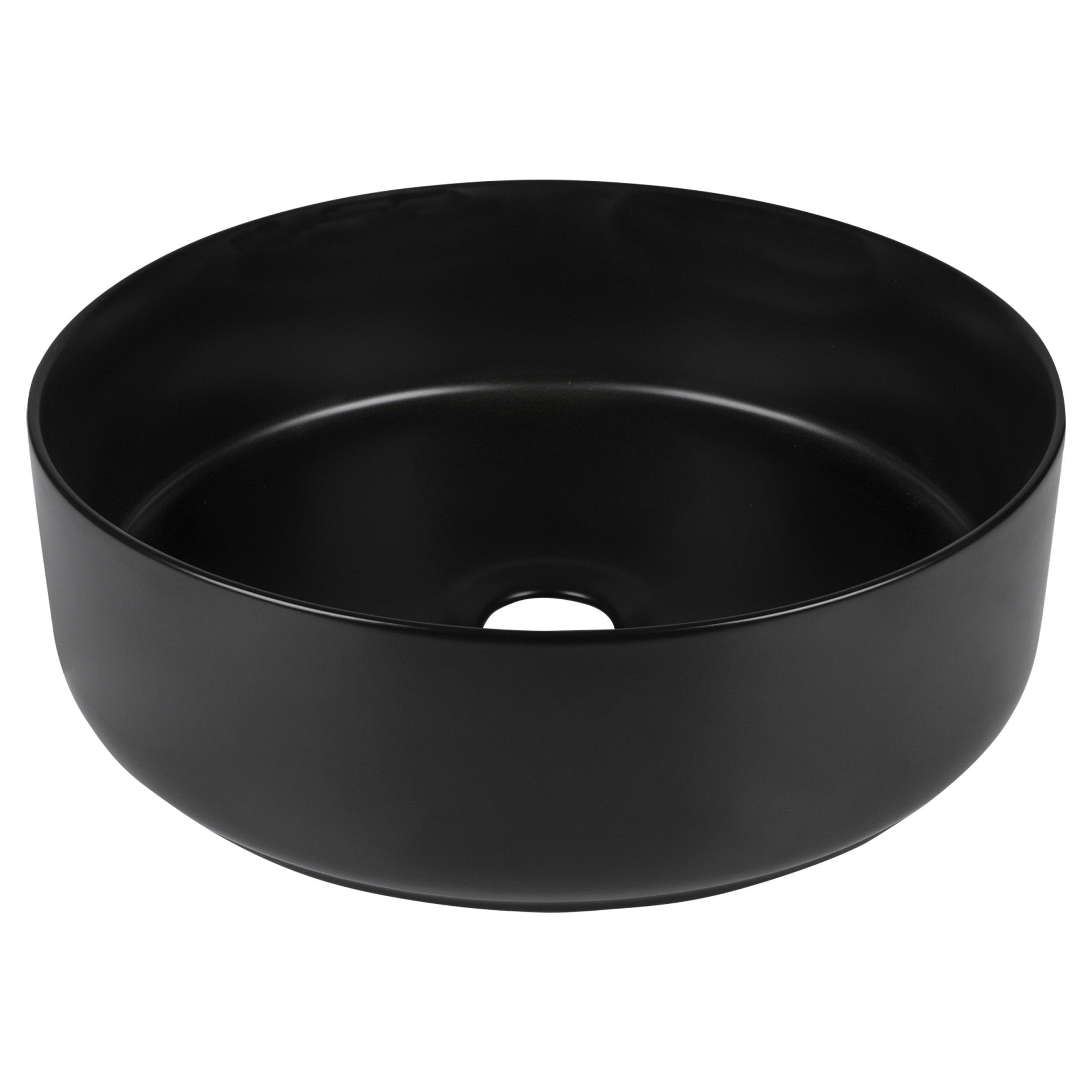 Differnz Mira waskom keramiek | zwart | Ø 36 x 12 cm - Mozaiektegel.com