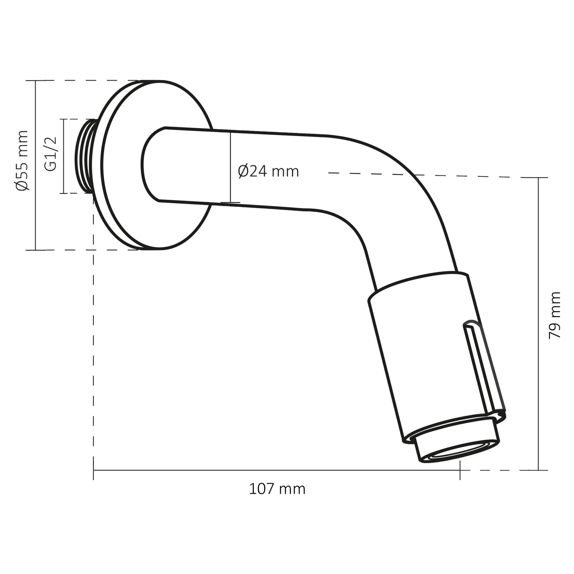 Differnz muurkraan koudwater - 10.7 cm - mat goud - Mozaiektegel.com