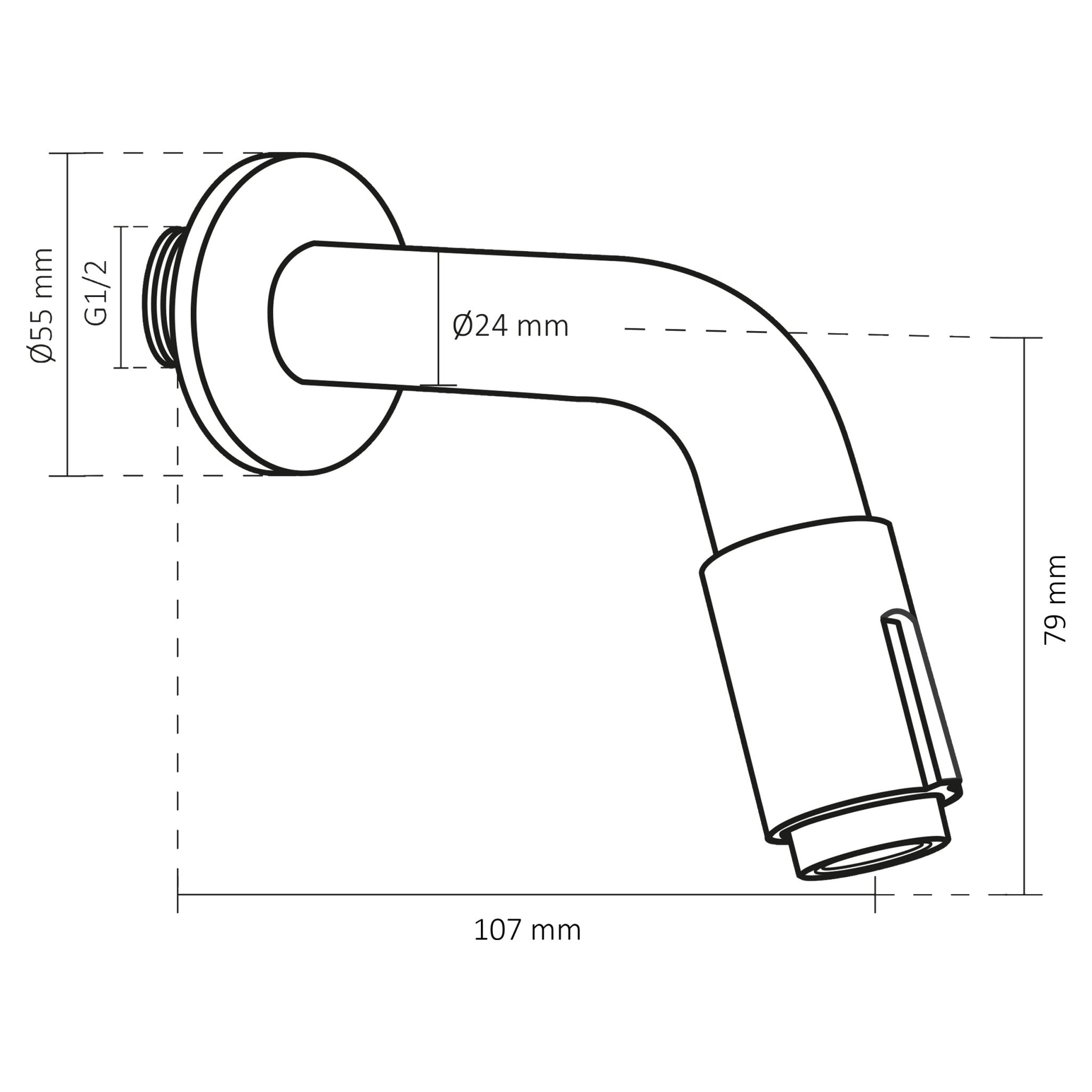 Differnz muurkraan koudwater - 10.7 cm - mat goud - Mozaiektegel.com