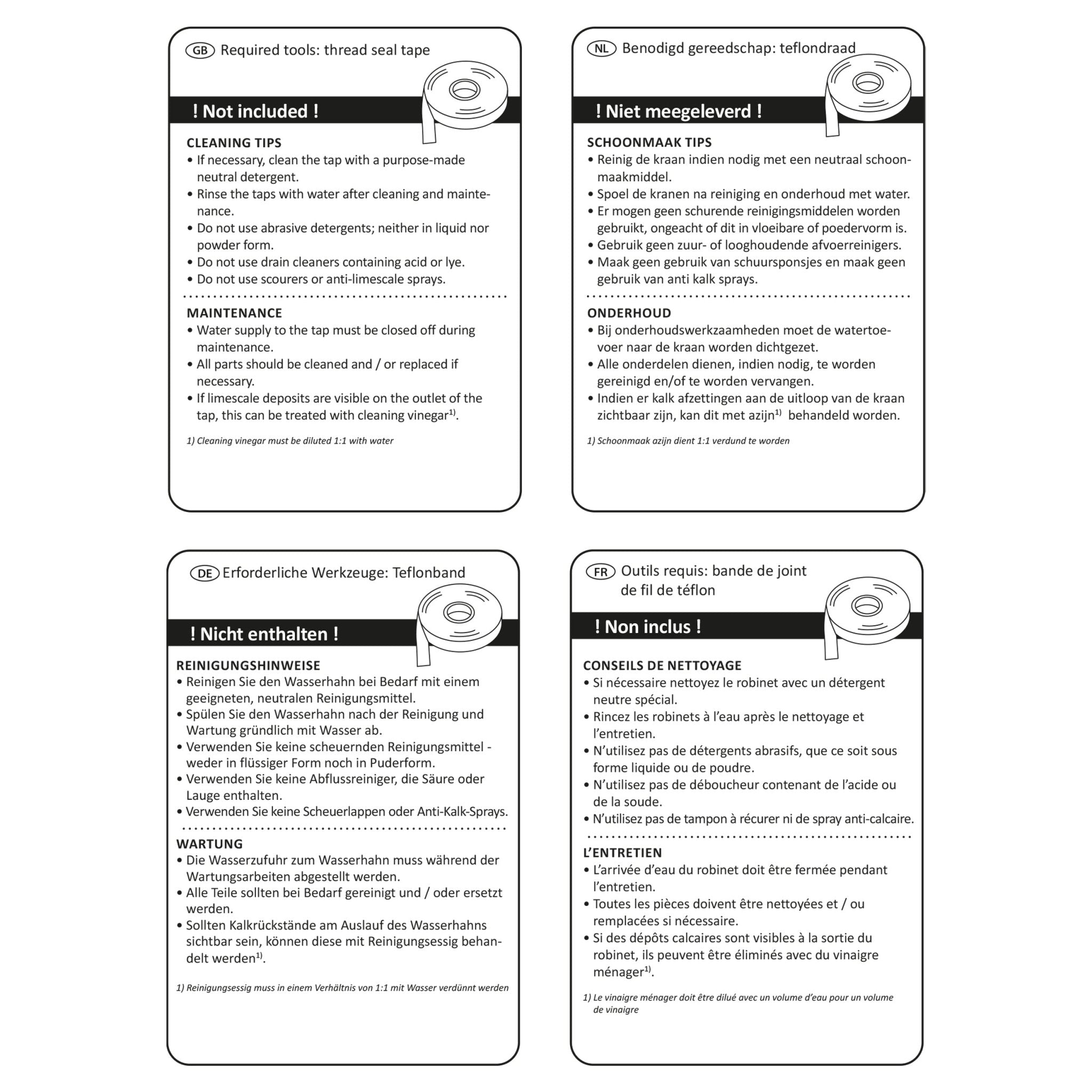 Differnz muurkraan koudwater - 10.7 cm - mat zwart - Mozaiektegel.com