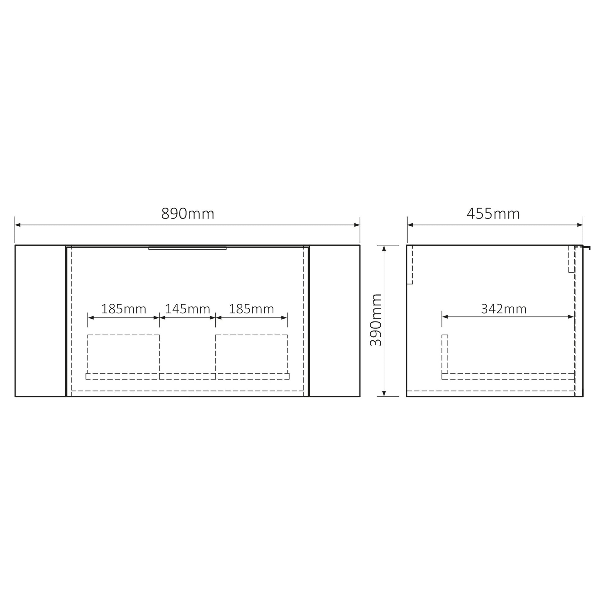 Differnz Olle meubelset FSC® | eiken | 90 cm - Mozaiektegel.com