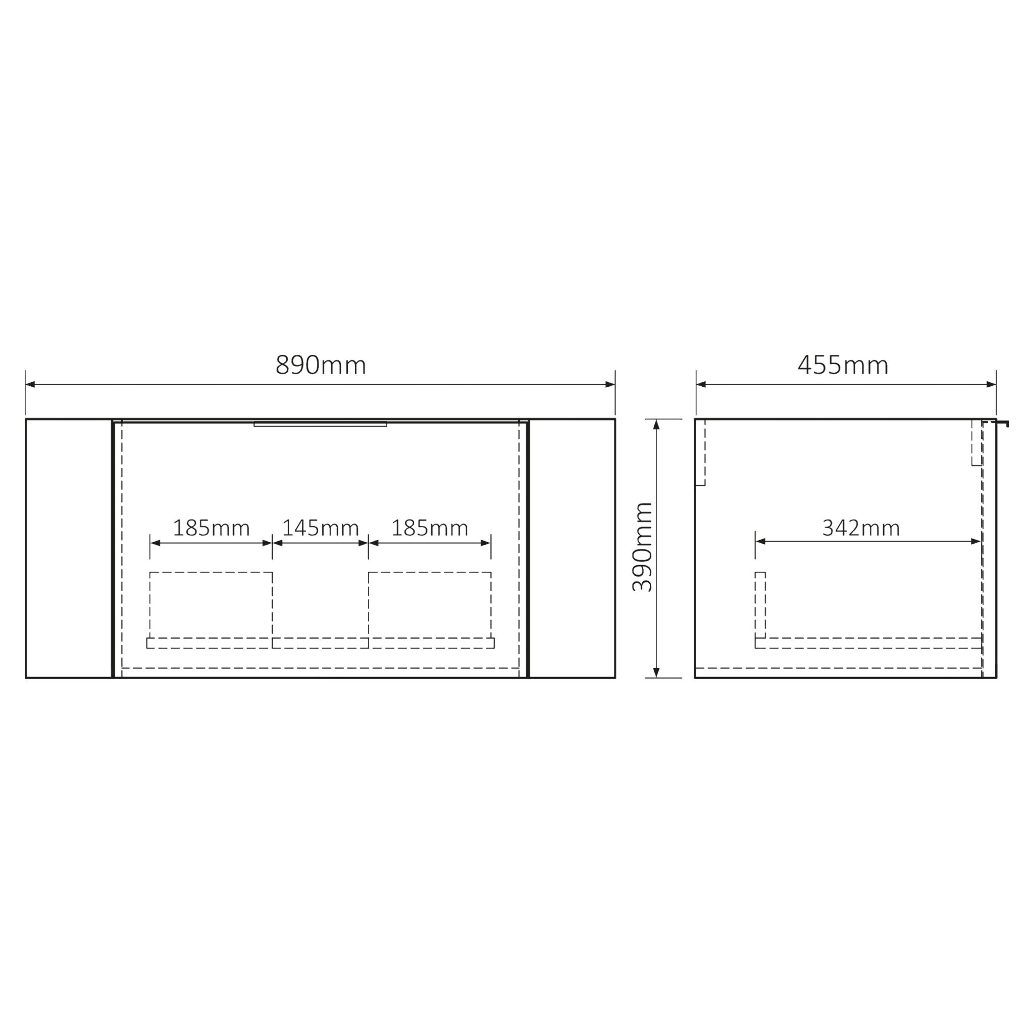 Differnz Olle meubelset FSC® | eiken | 90 cm - Mozaiektegel.com