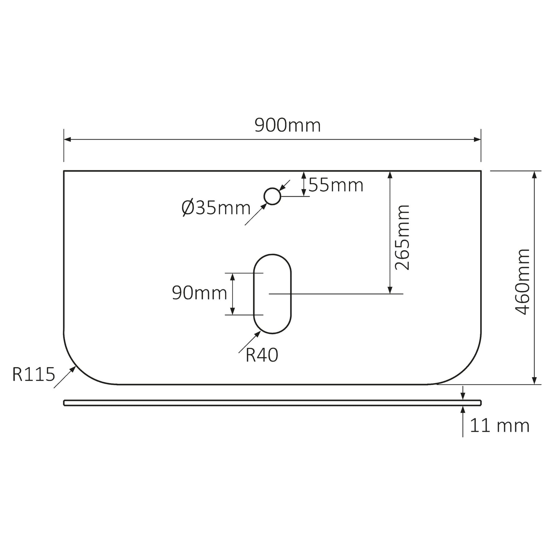 Differnz Olle meubelset FSC® | eiken | 90 cm - Mozaiektegel.com