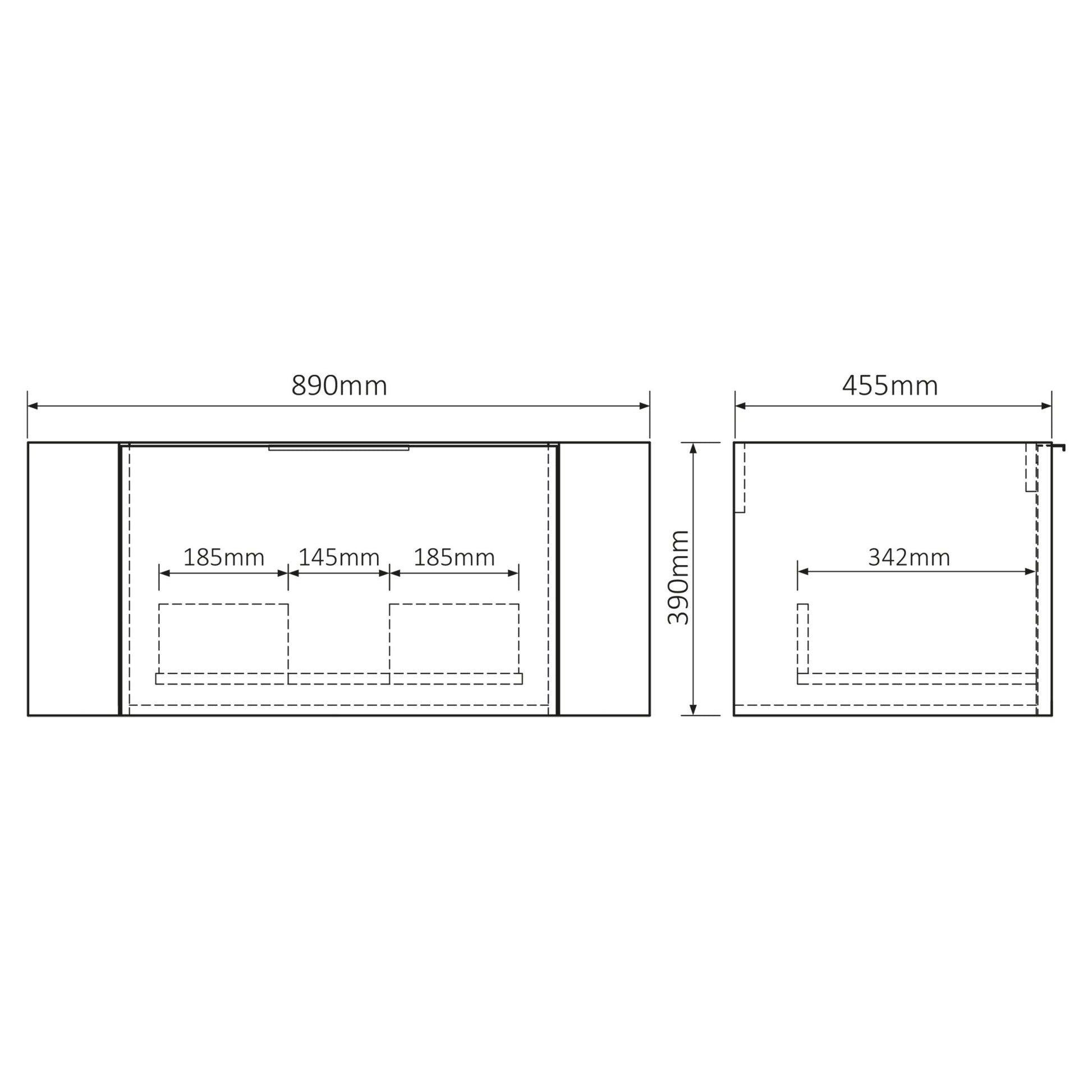 Differnz Olle onderkast FSC® | eiken | 89 x 45.5 x 39 cm - Mozaiektegel.com