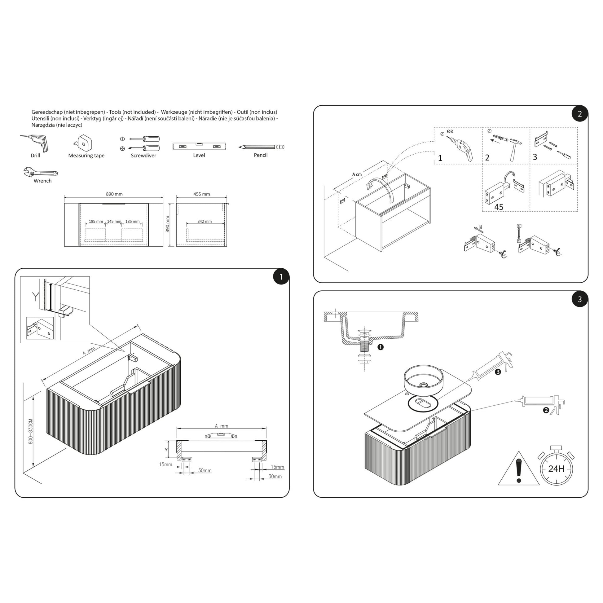 Differnz Olle onderkast FSC® | eiken | 89 x 45.5 x 39 cm - Mozaiektegel.com