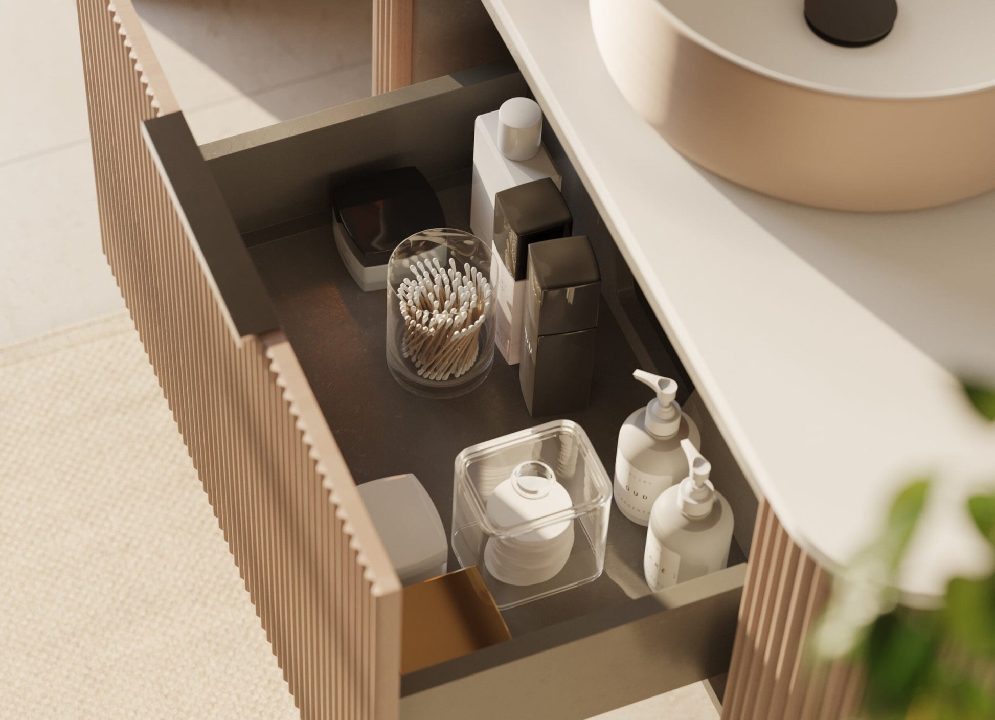 Differnz Olle wastafelblad | wit | 90 x 46 x 1.1 cm - Mozaiektegel.com