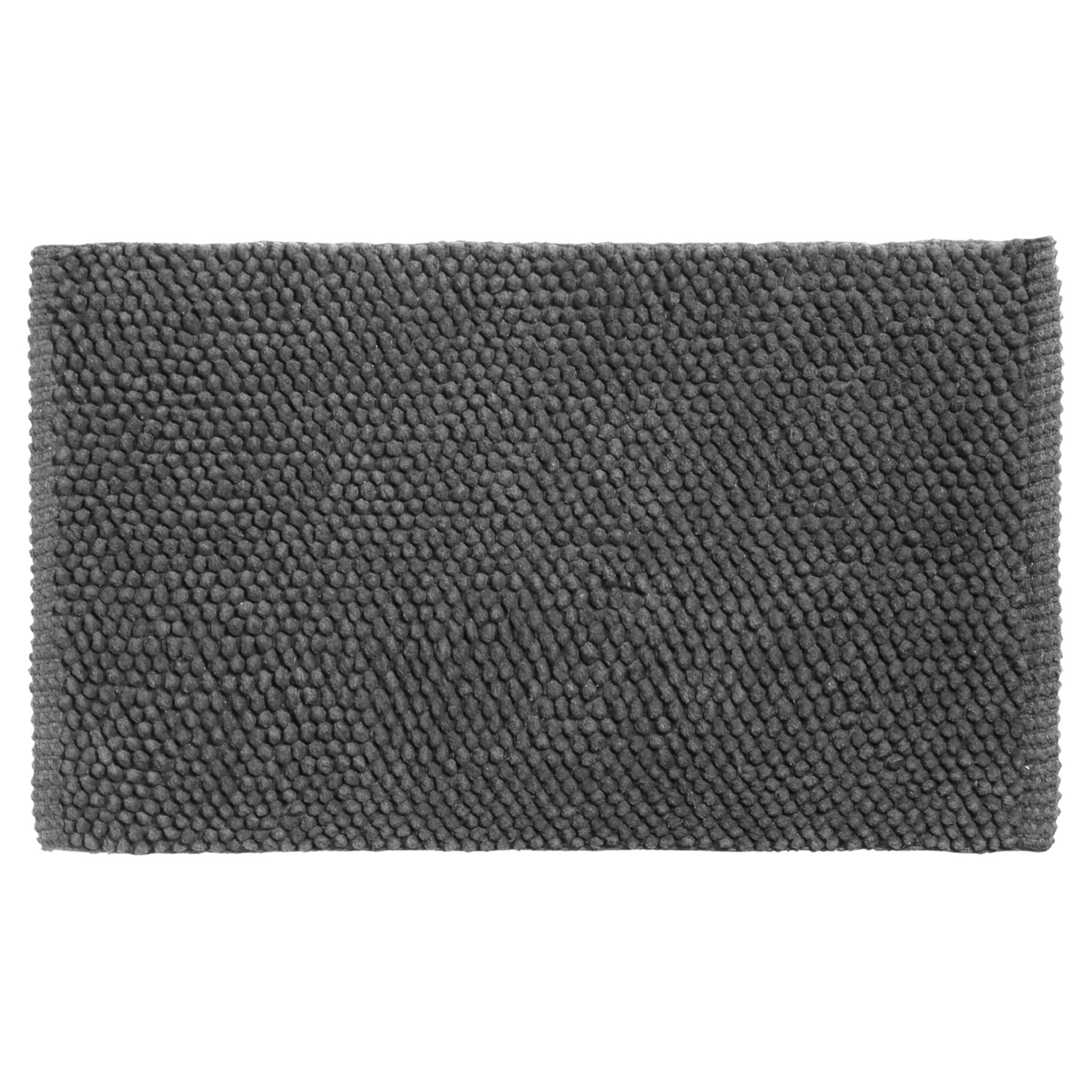Differnz Popcorn badmat 100% katoen - geschikt voor vloerverwarming - 50 x 80 cm - antraciet - Mozaiektegel.com