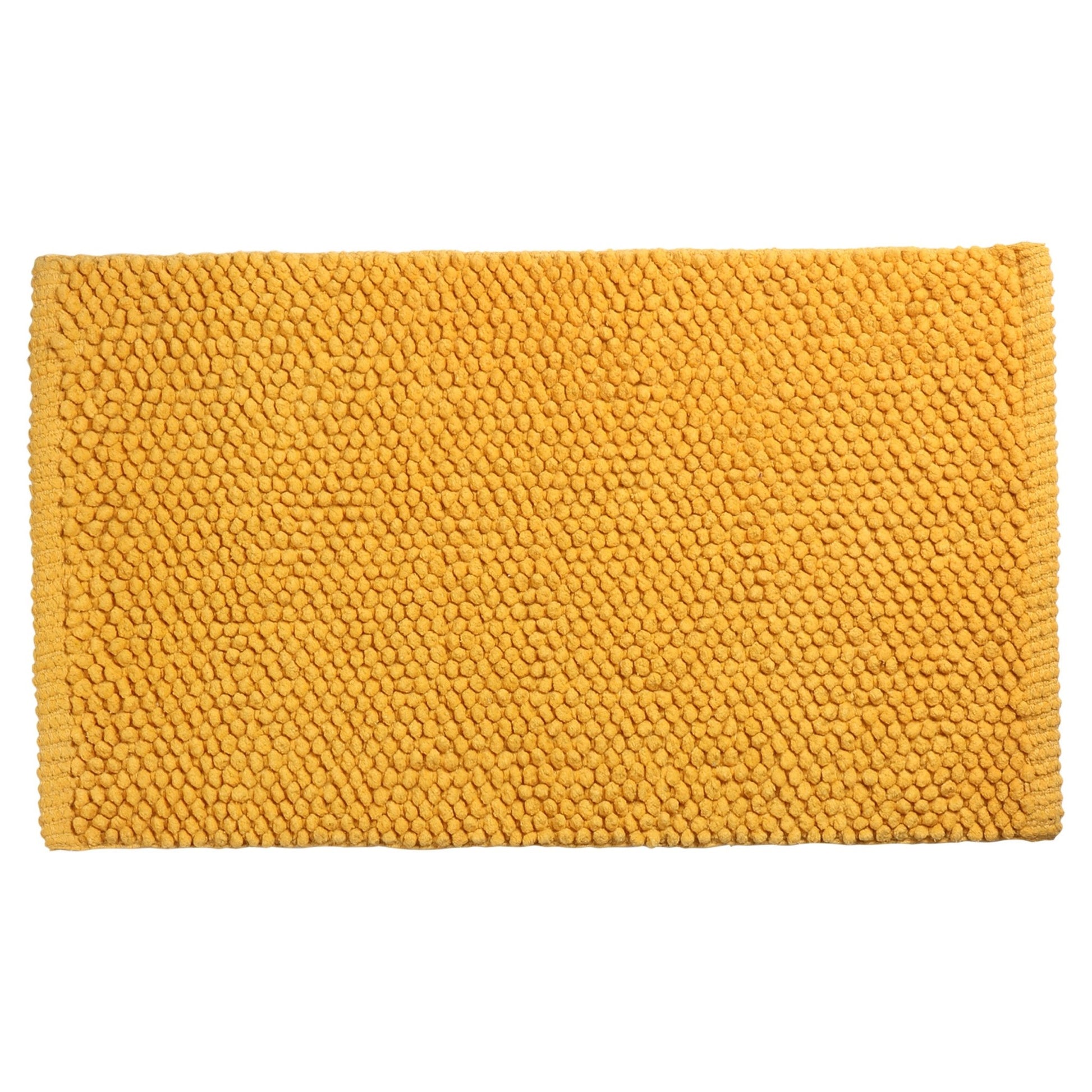 Differnz Popcorn badmat 100% katoen - geschikt voor vloerverwarming - 50 x 80 cm - oker - Mozaiektegel.com