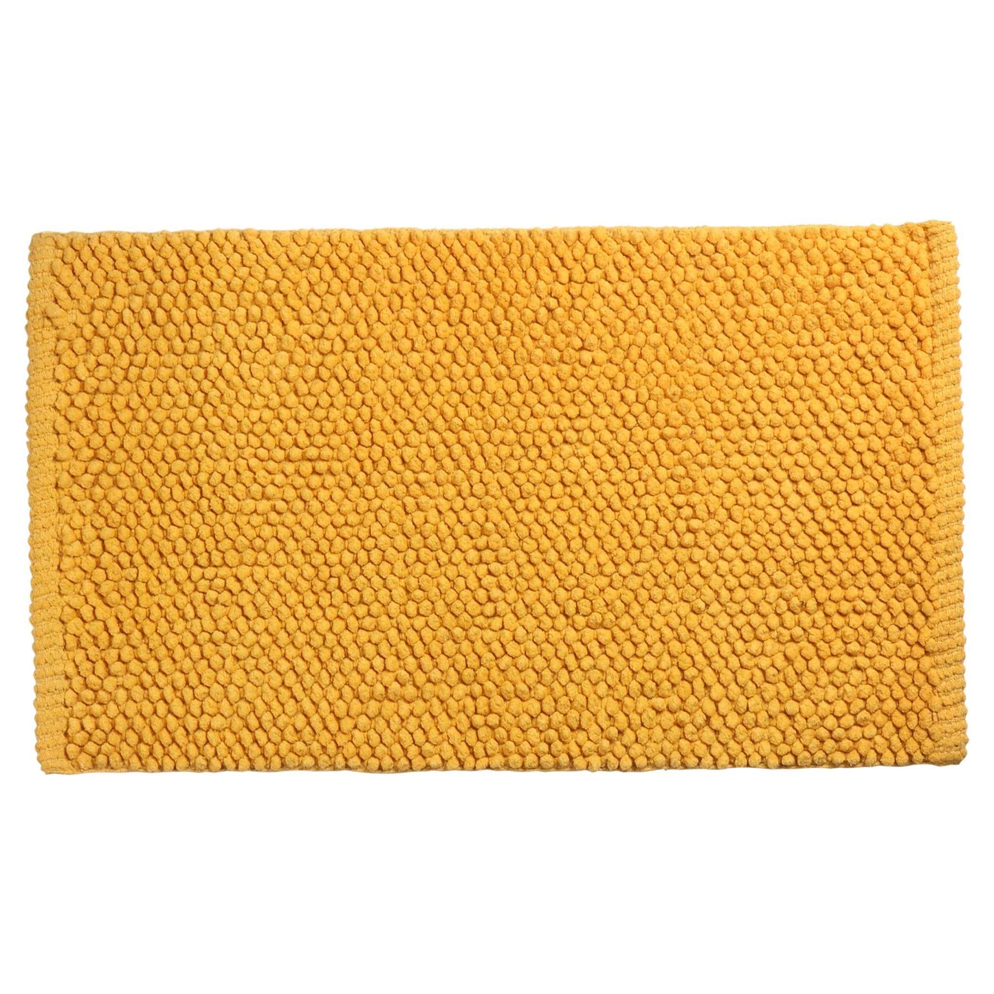 Differnz Popcorn badmat 100% katoen - geschikt voor vloerverwarming - 50 x 80 cm - oker - Mozaiektegel.com