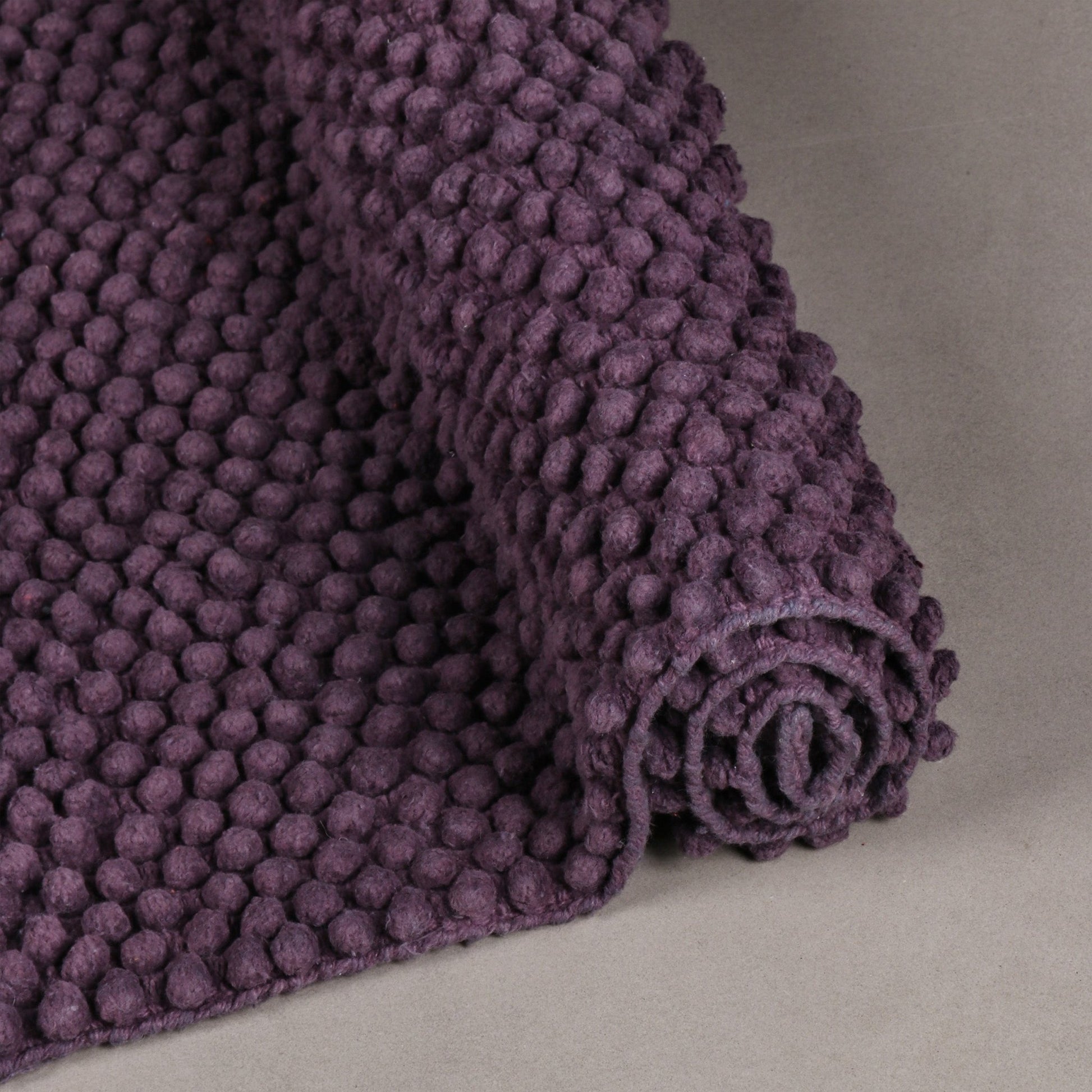 Differnz Popcorn badmat 100% katoen - geschikt voor vloerverwarming - 50 x 80 cm - violet - Mozaiektegel.com