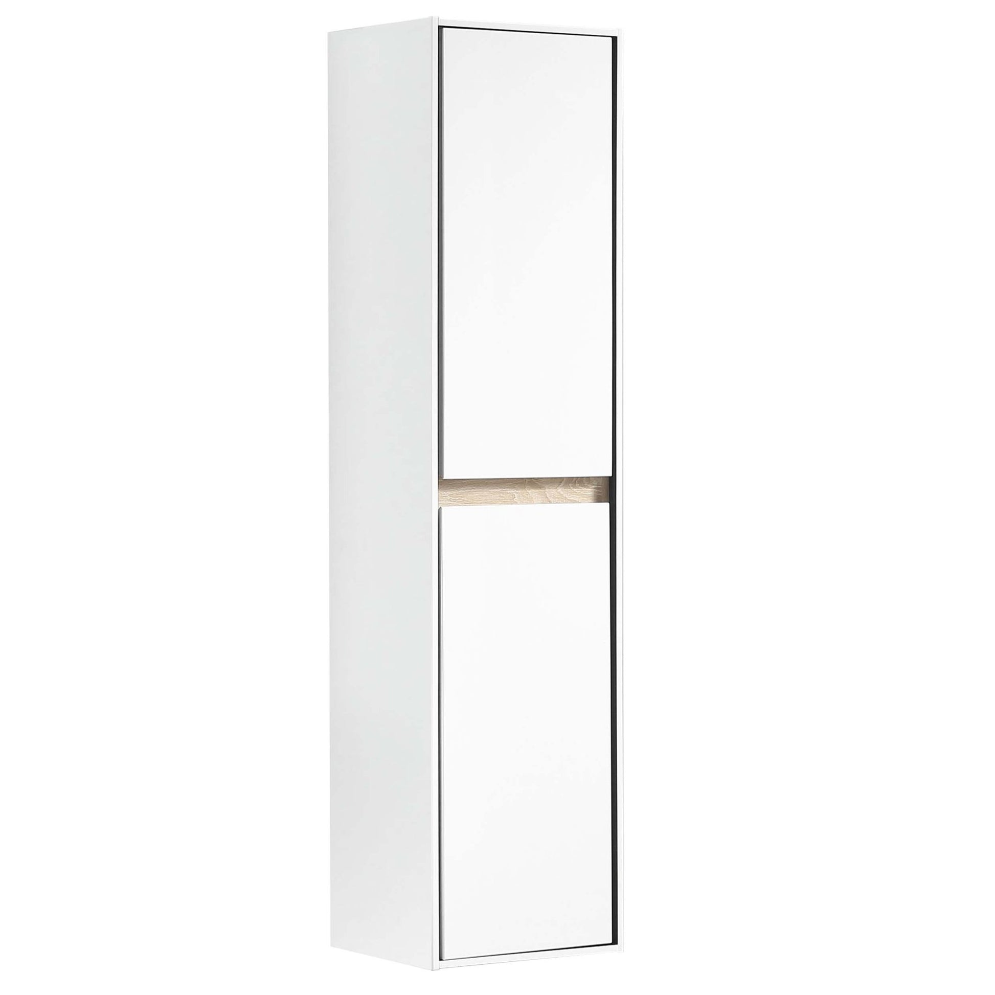 Differnz Providence hoge kast links en rechts, FSC® | wit | 40 x 30 x 160 cm - Mozaiektegel.com