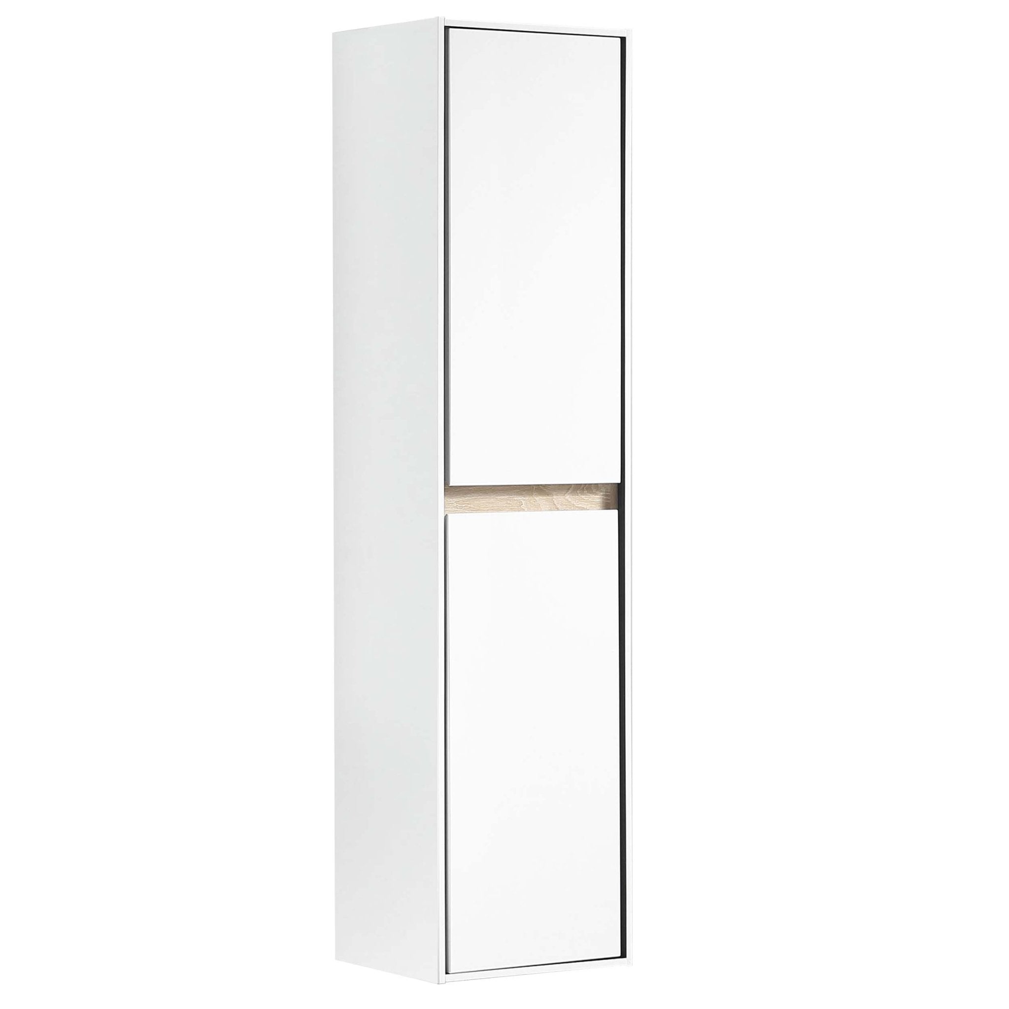 Differnz Providence hoge kast links en rechts, FSC® | wit | 40 x 30 x 160 cm - Mozaiektegel.com