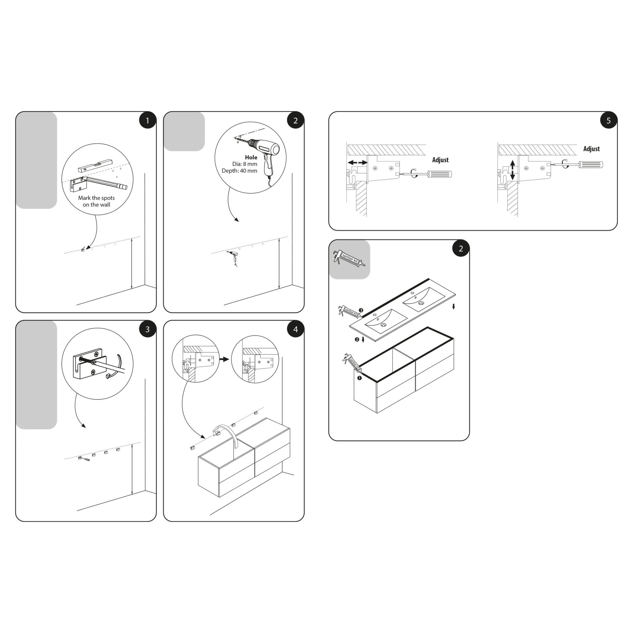 Differnz Providence onderkast FSC® | wit | 119 x 44.5 x 51.5 cm - Mozaiektegel.com