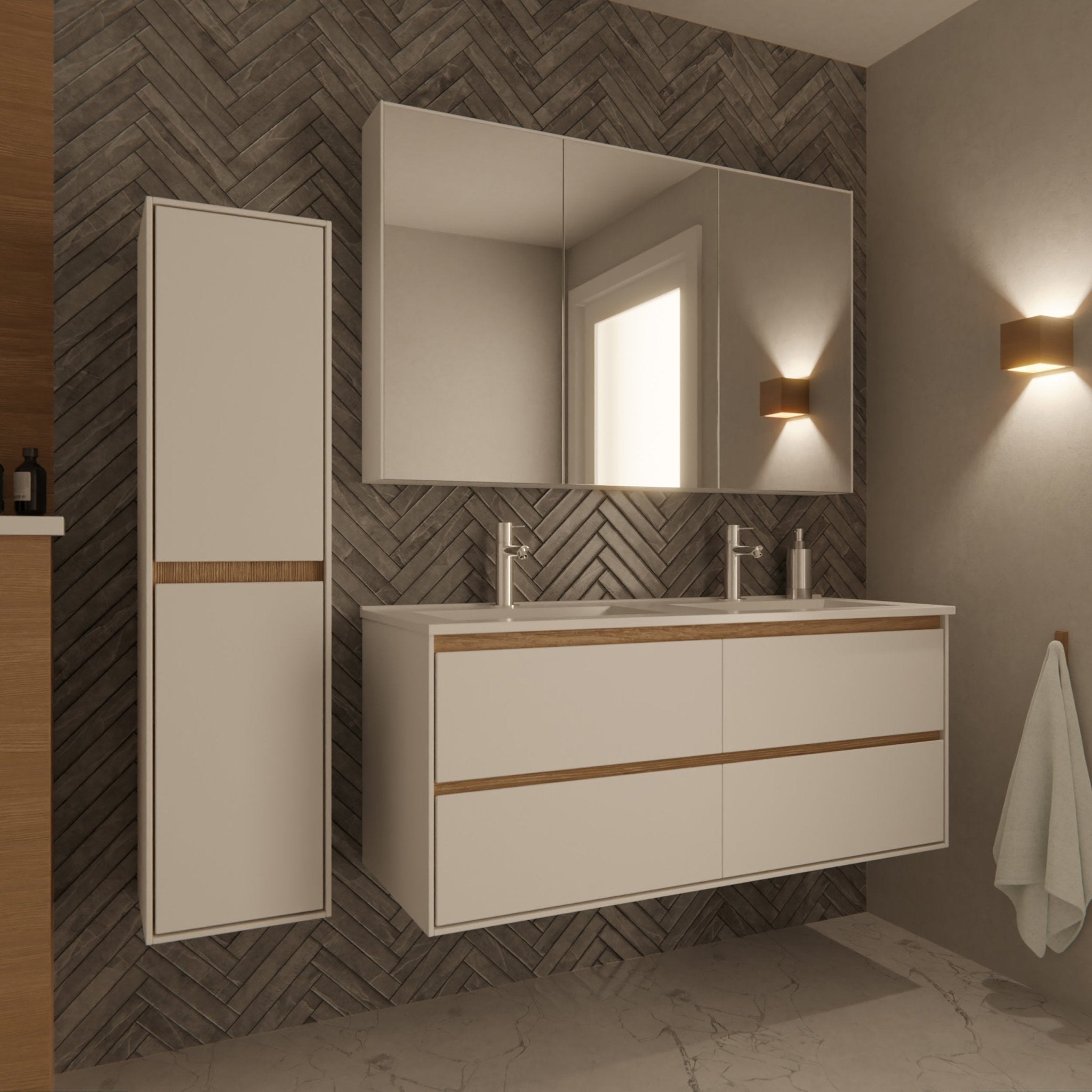 Differnz Providence onderkast FSC® | wit | 59 x 44.5 x 51.5 cm - Mozaiektegel.com