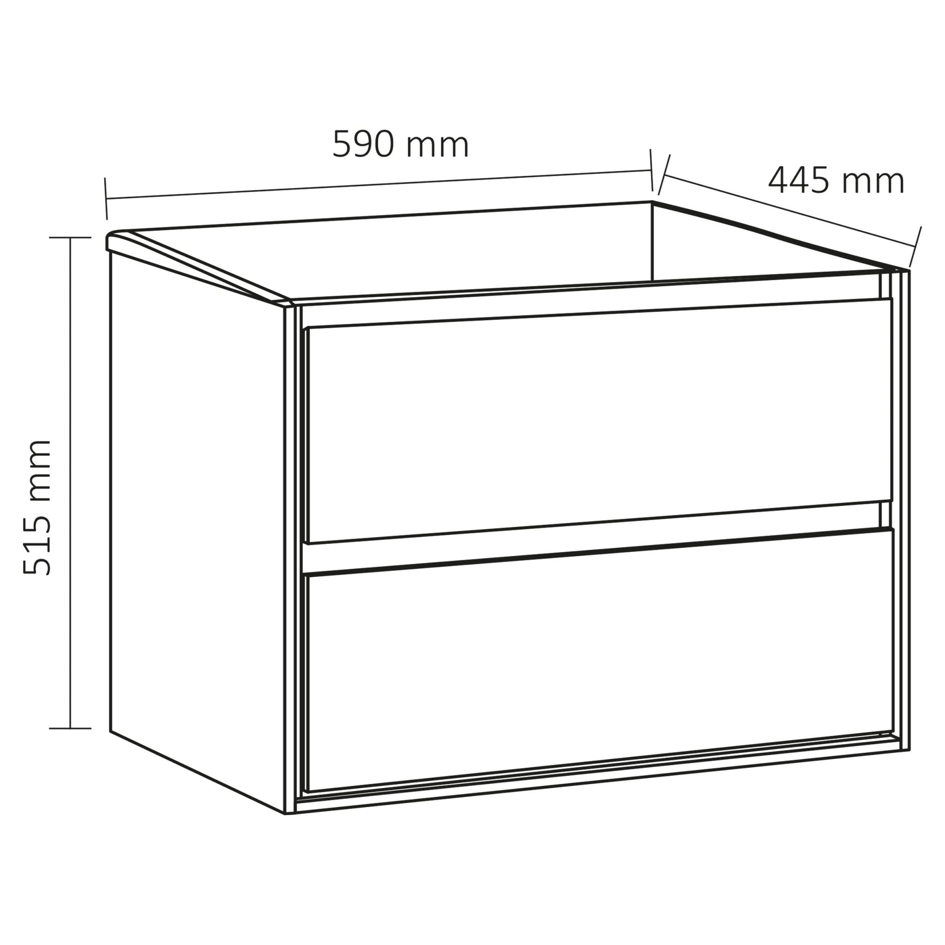 Differnz Providence onderkast FSC® | wit | 59 x 44.5 x 51.5 cm - Mozaiektegel.com