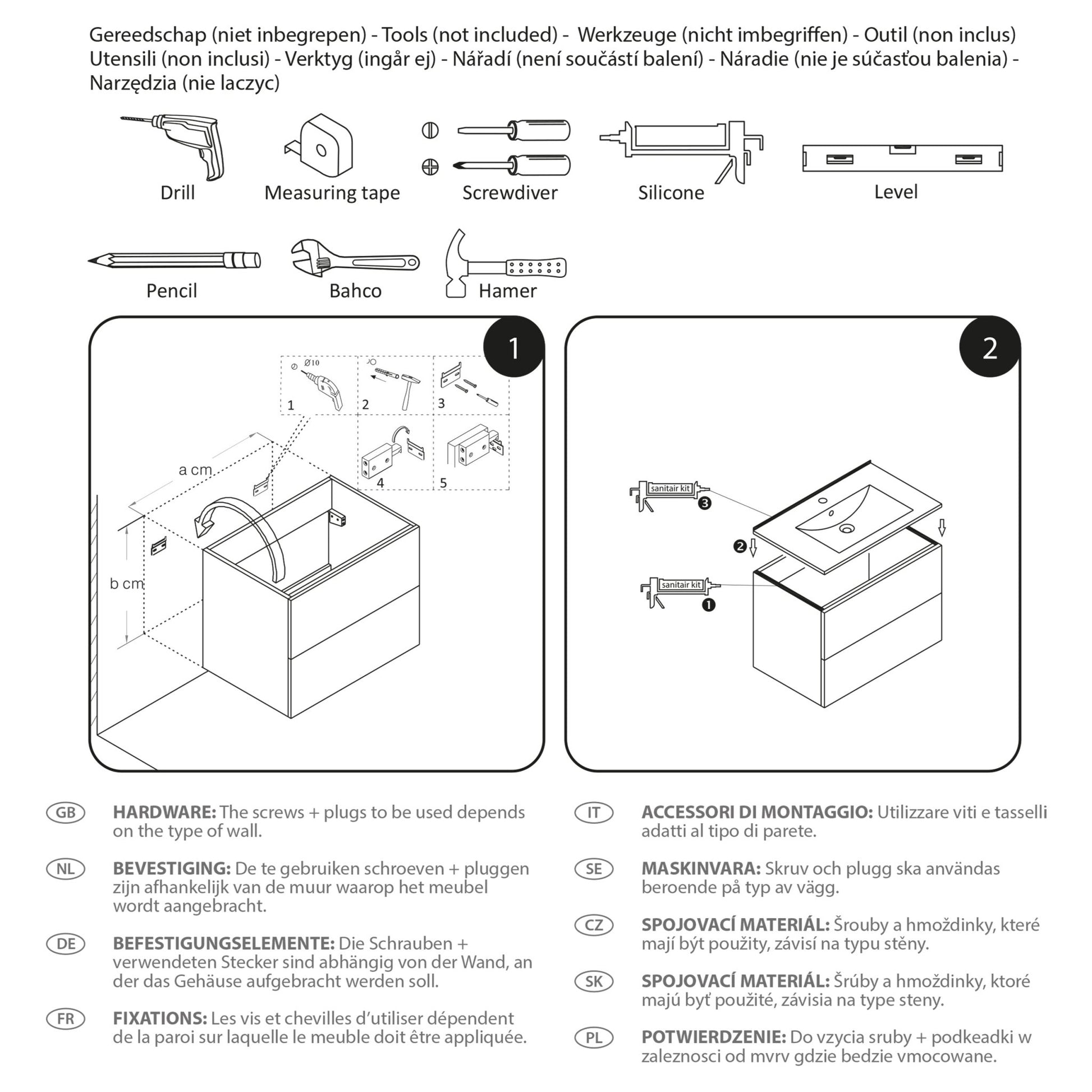Differnz Providence onderkast FSC® | wit | 59 x 44.5 x 51.5 cm - Mozaiektegel.com