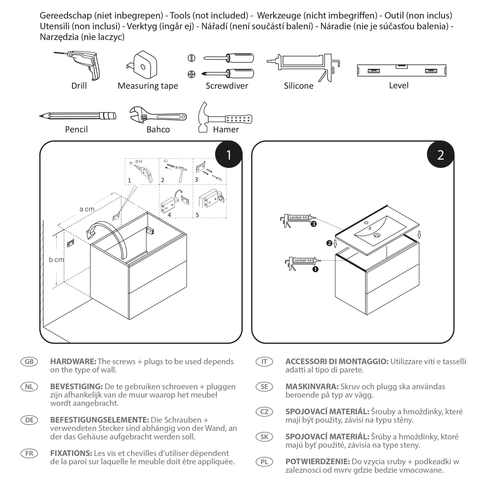 Differnz Providence onderkast FSC® | wit | 59 x 44.5 x 51.5 cm - Mozaiektegel.com
