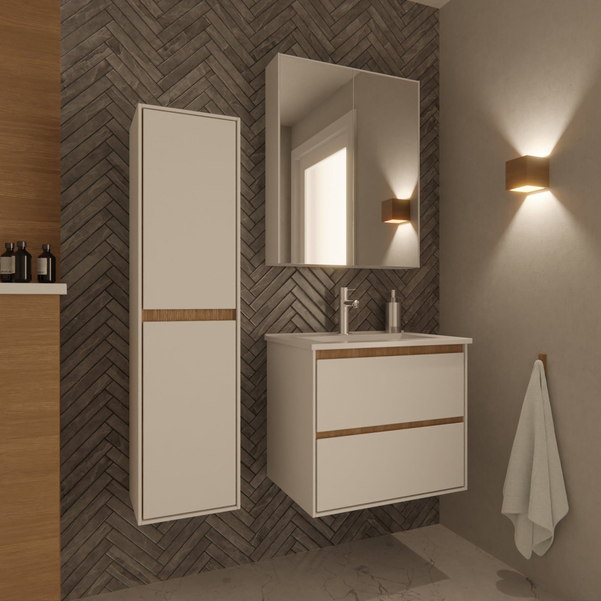 Differnz Providence wastafel | wit | 61.5 x 46.5 cm - Mozaiektegel.com