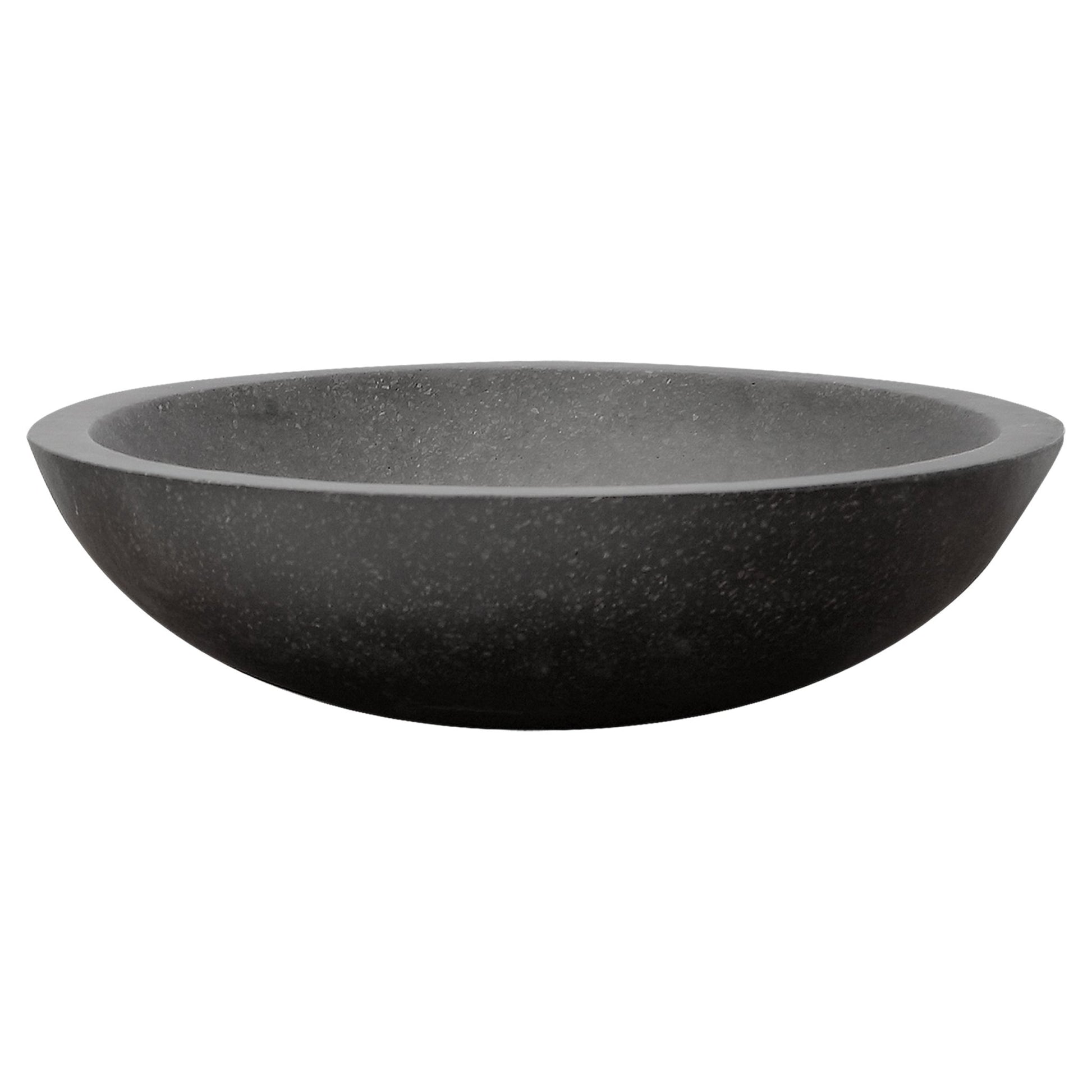 Differnz Puur waskom terrazzo | zwart | Ø 45 x 12.5 cm - Mozaiektegel.com