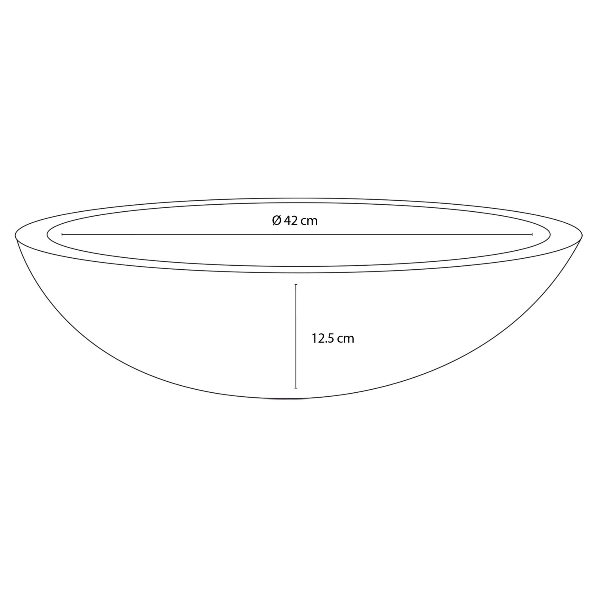 Differnz Puur waskom terrazzo | zwart | Ø 45 x 12.5 cm - Mozaiektegel.com