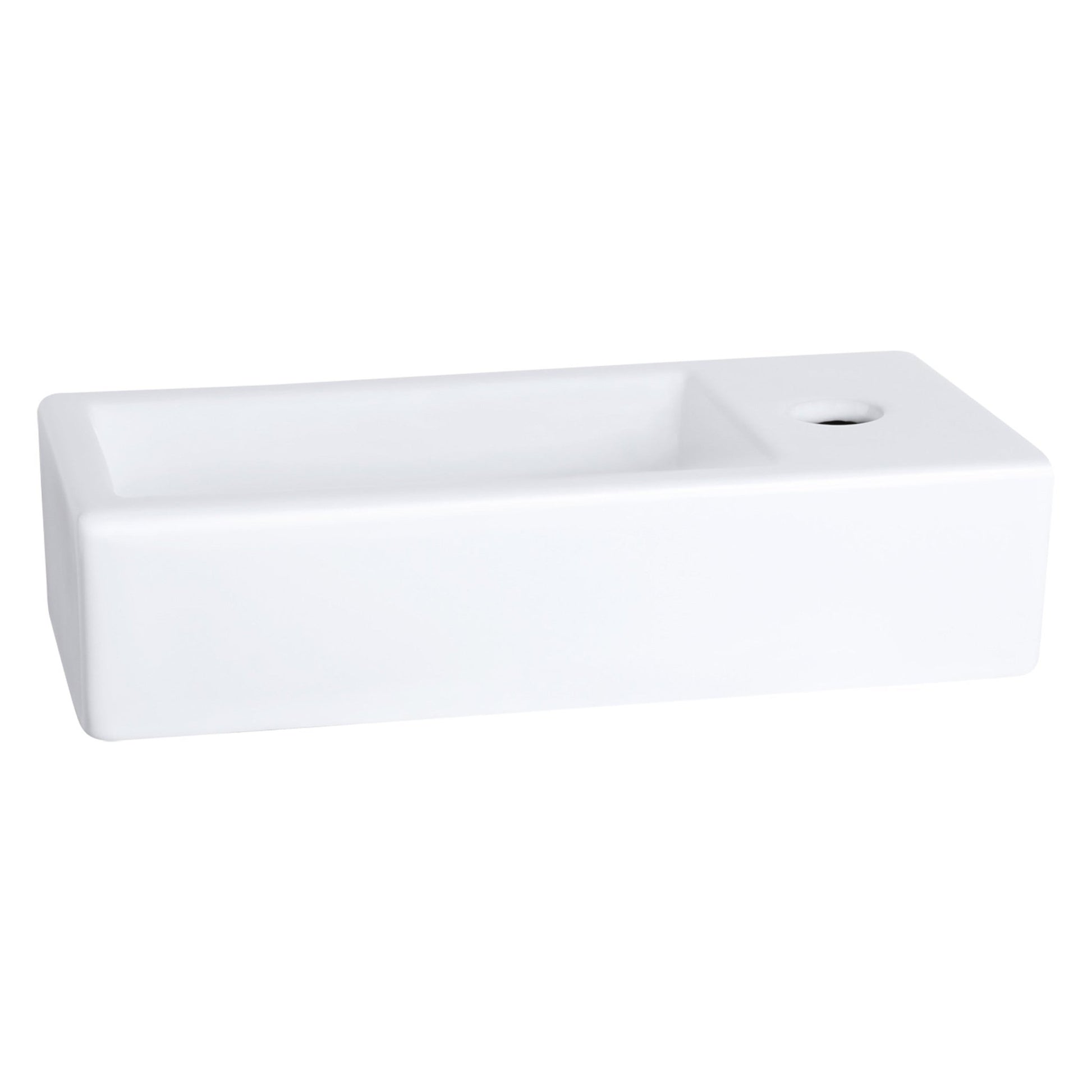 Differnz Ravo fontein keramiek - 38.5 x 18.5 x 9.5 cm - wit - Mozaiektegel.com