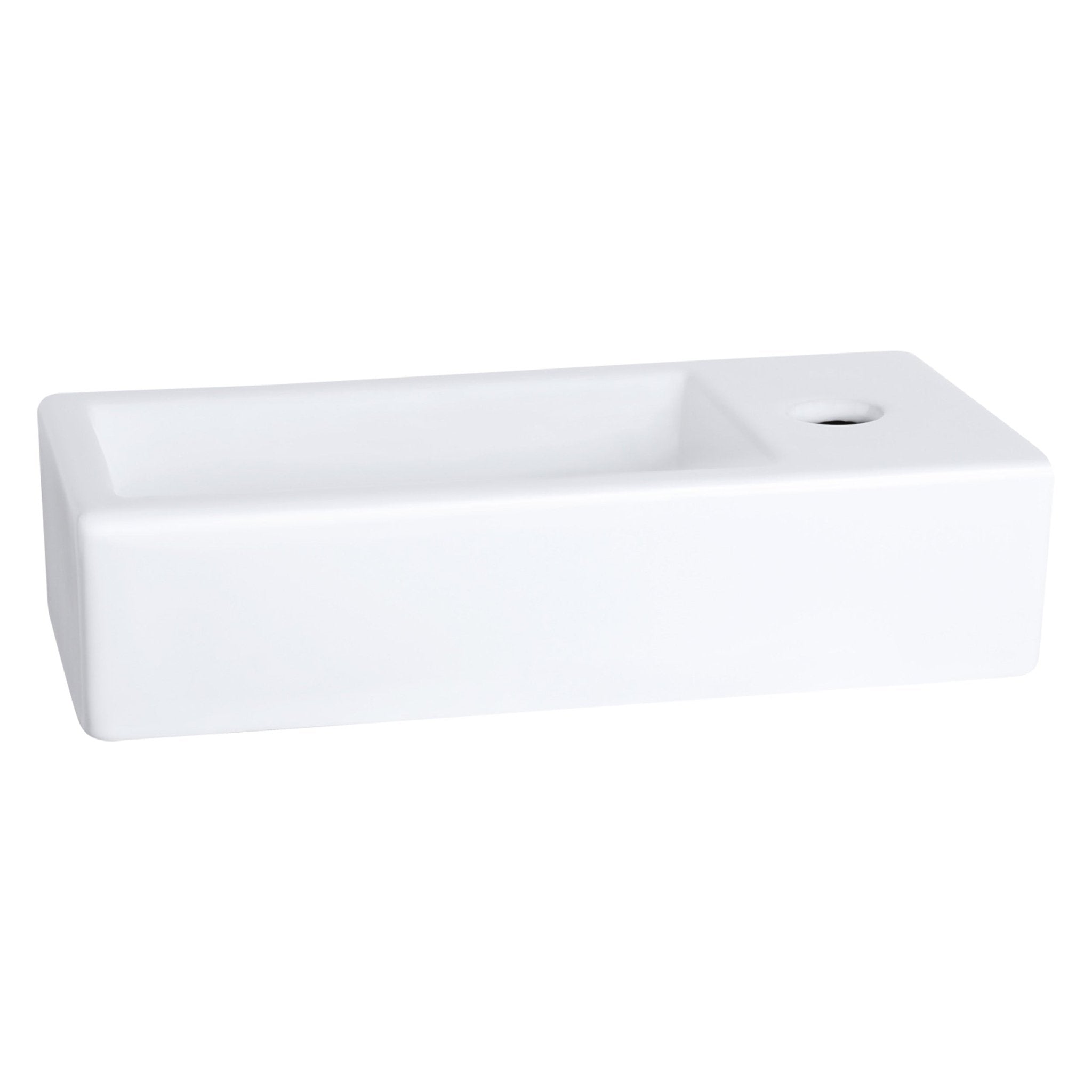 Differnz Ravo fontein keramiek - 38.5 x 18.5 x 9.5 cm - wit - Mozaiektegel.com