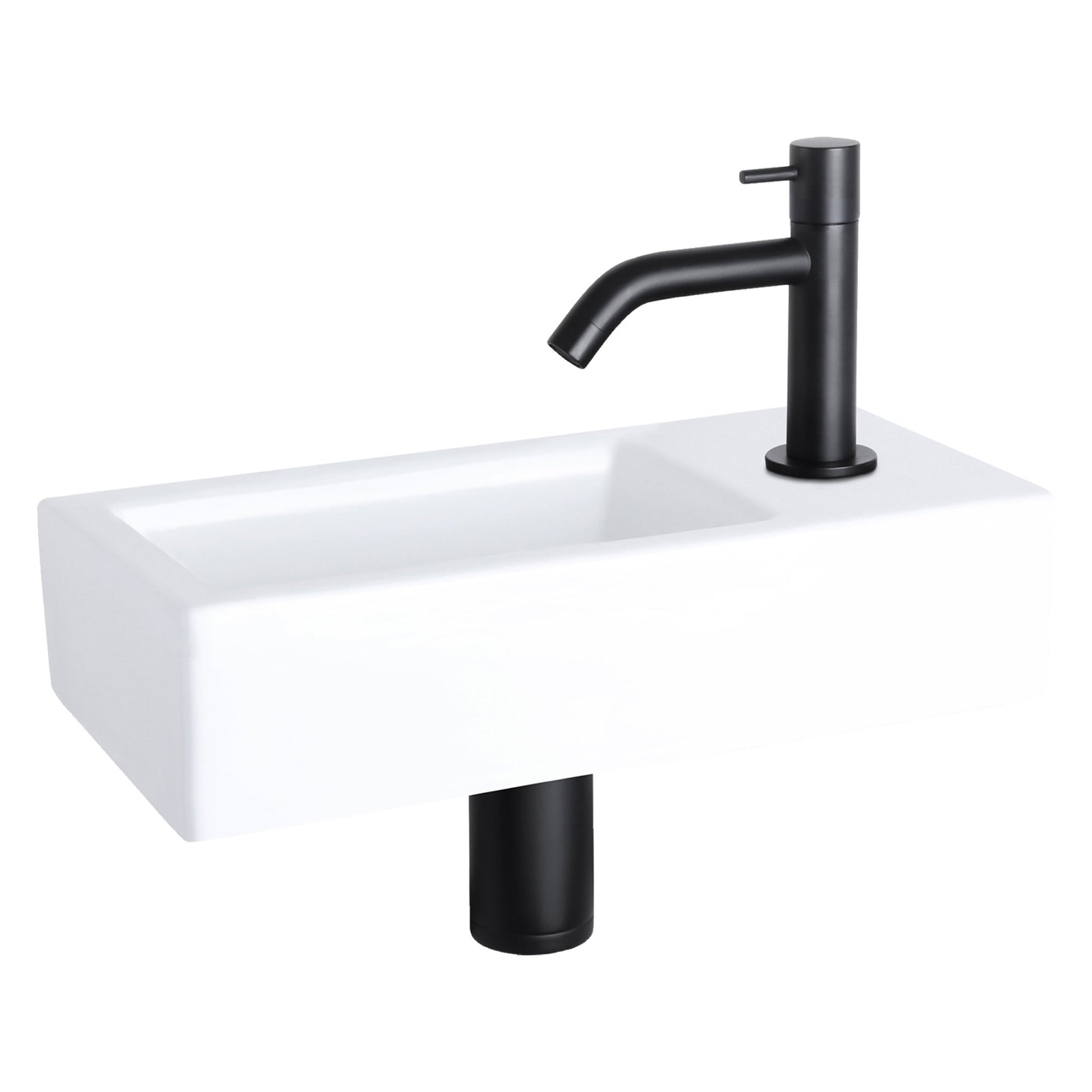 Differnz Ravo fontein keramiek - 38.5 x 18.5 x 9.5 cm - wit - Mozaiektegel.com