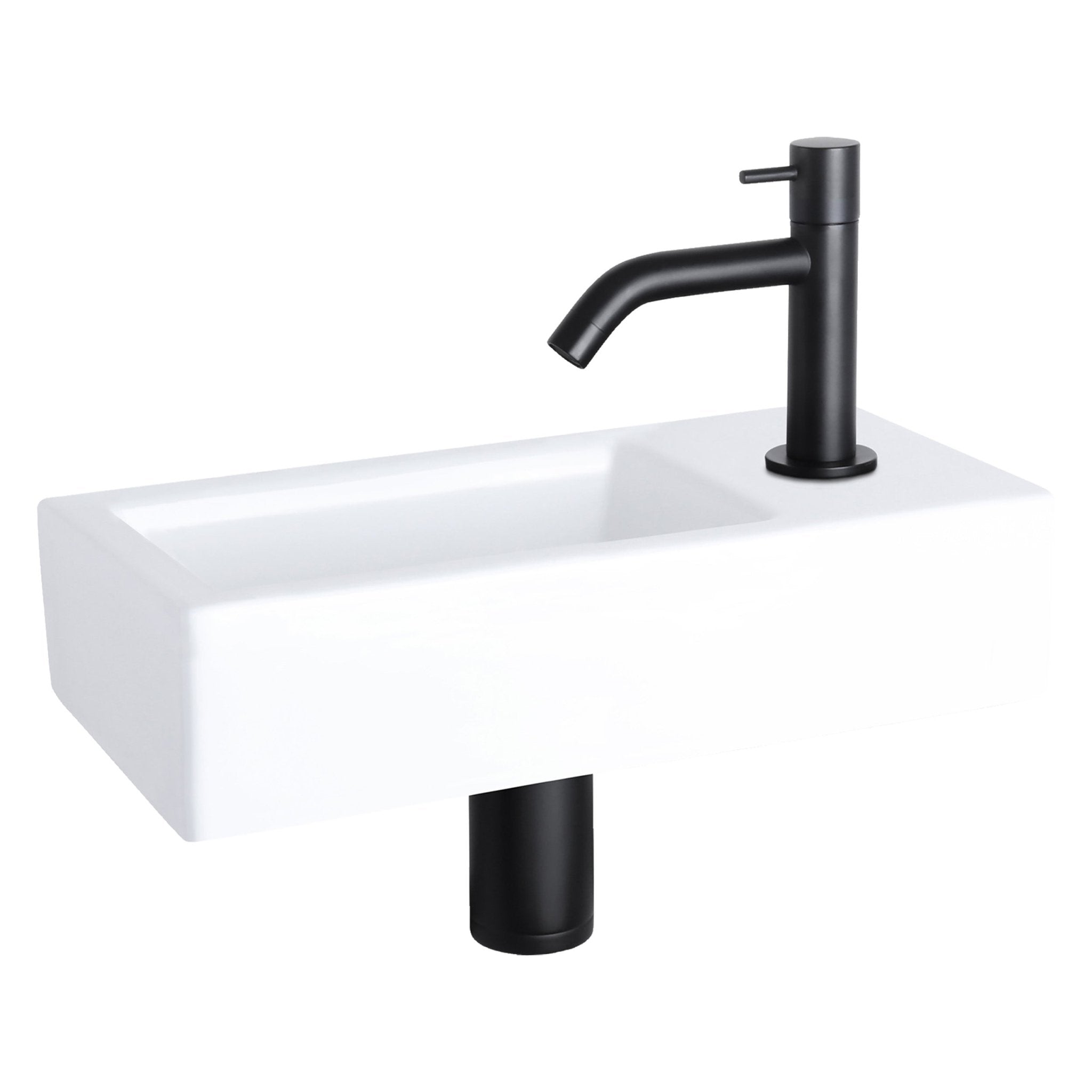 Differnz Ravo fontein keramiek - 38.5 x 18.5 x 9.5 cm - wit - Mozaiektegel.com