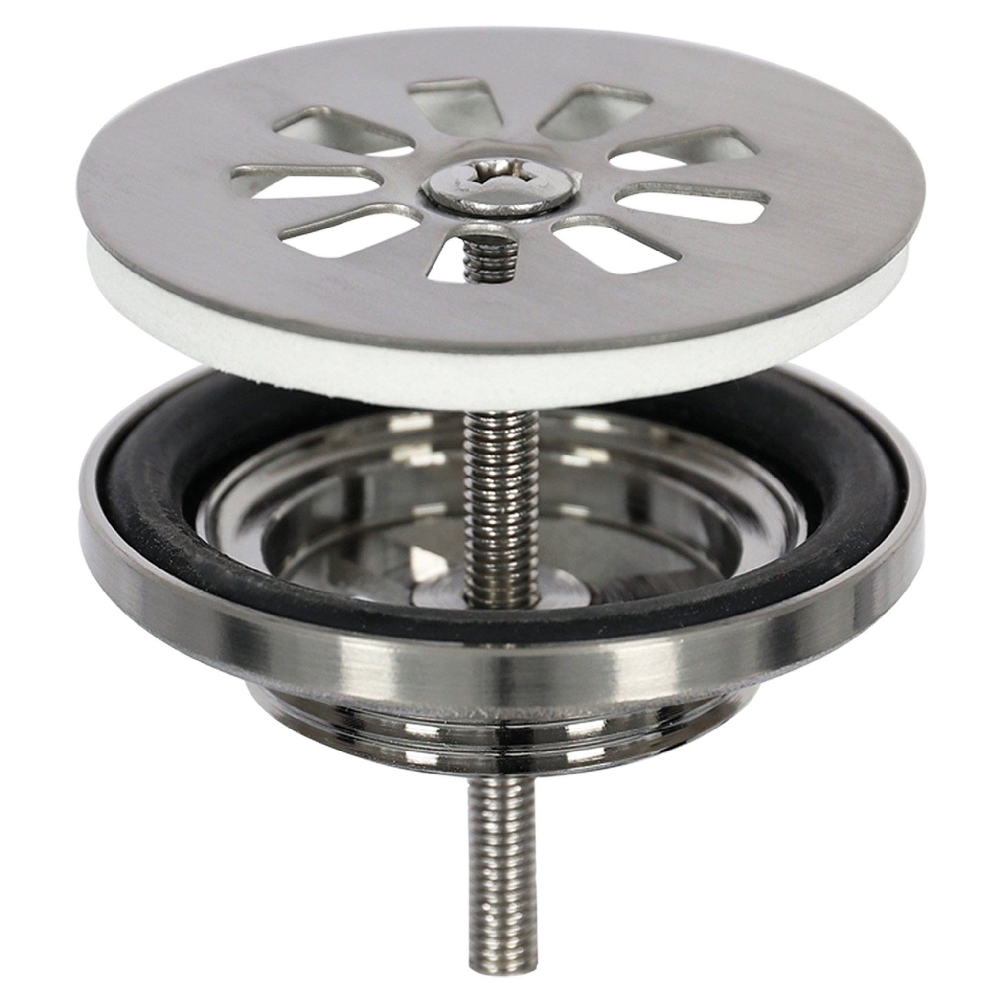 Differnz Ravo fonteinset beton donkergrijs - kraan gebogen - 38.5 x 18.5 x 9 cm - mat chroom - Mozaiektegel.com