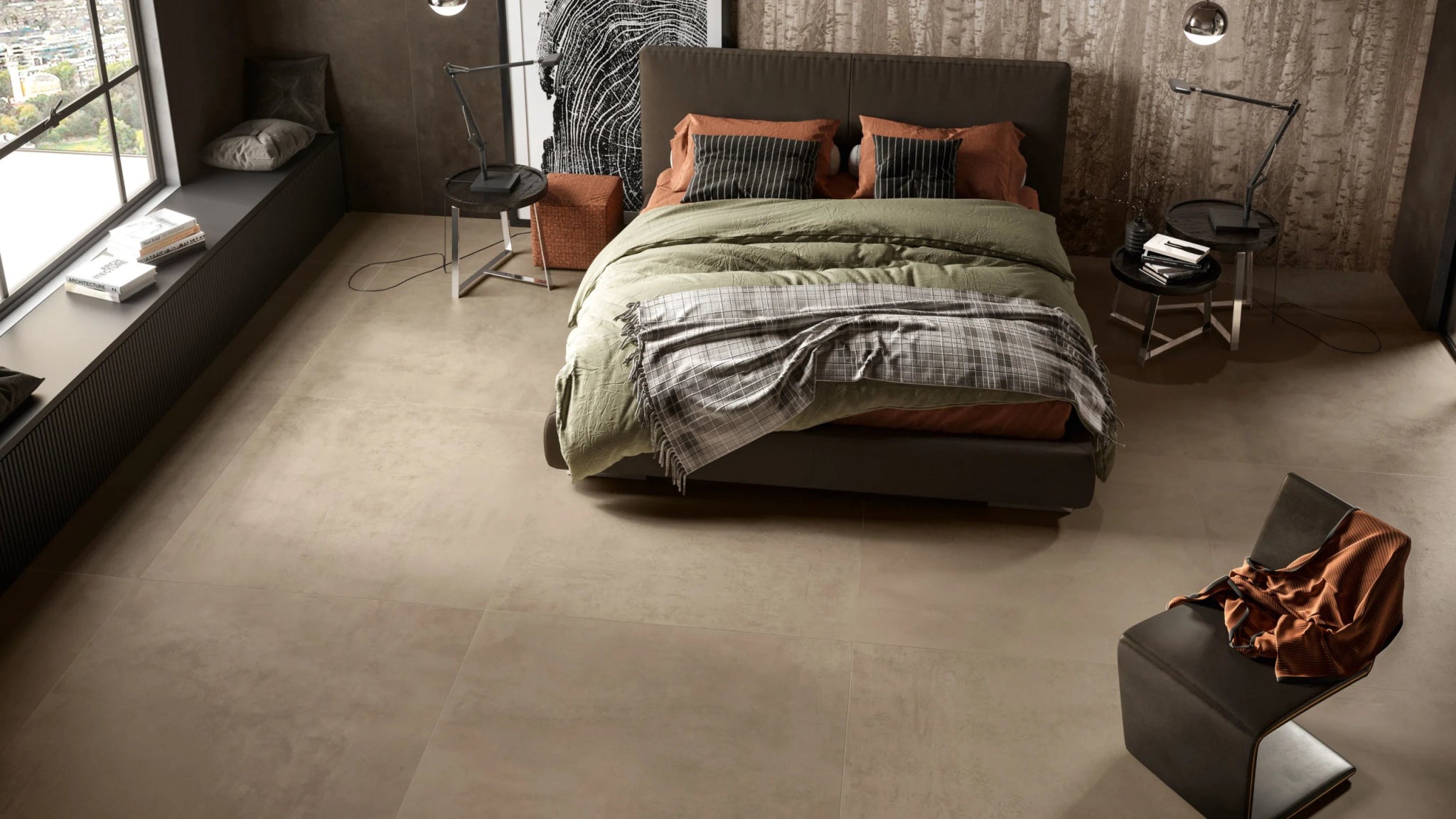 Differnz Ravo fonteinset beton donkergrijs - kraan gebogen - 38.5 x 18.5 x 9 cm - mat zwart - Mozaiektegel.com