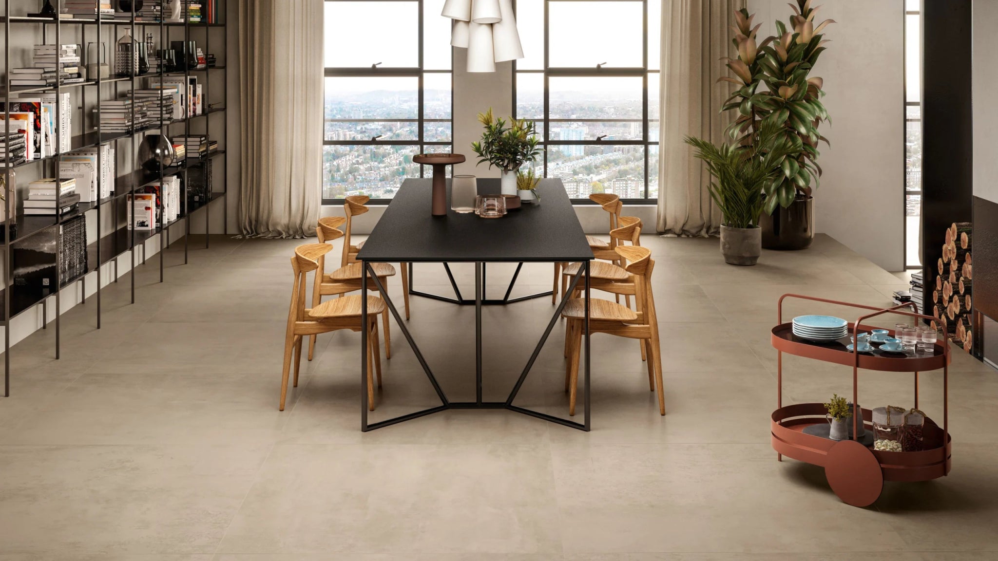 Differnz Ravo fonteinset beton donkergrijs - kraan gebogen - 38.5 x 18.5 x 9 cm - mat zwart - Mozaiektegel.com