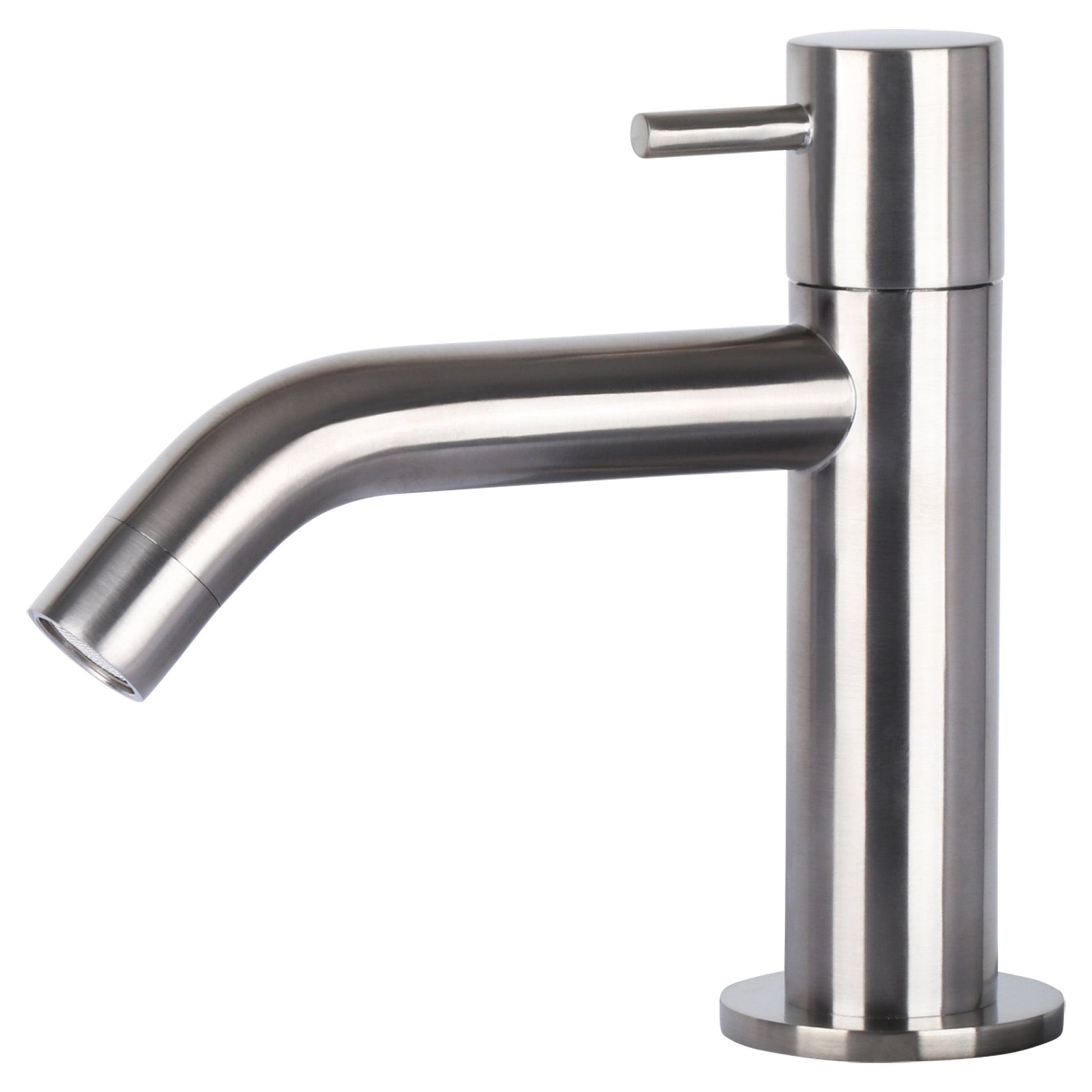 Differnz Ravo fonteinset beton donkergrijs - kraan gebogen - met handdoekrek - 38.5 x 18.5 x 9 cm - mat chroom - Mozaiektegel.com