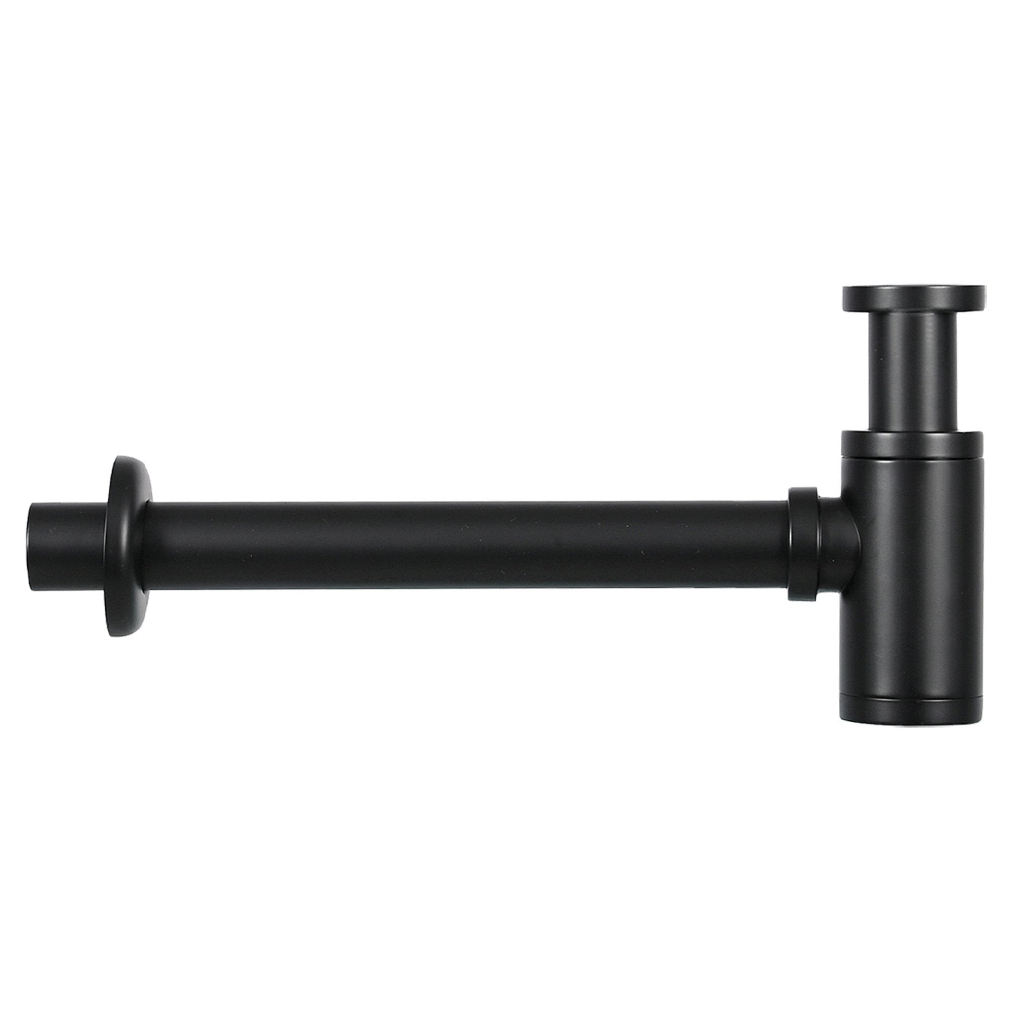 Differnz Ravo fonteinset keramiek - kraan gebogen - 38.5 x 18.5 x 9.5 cm - mat zwart - Mozaiektegel.com