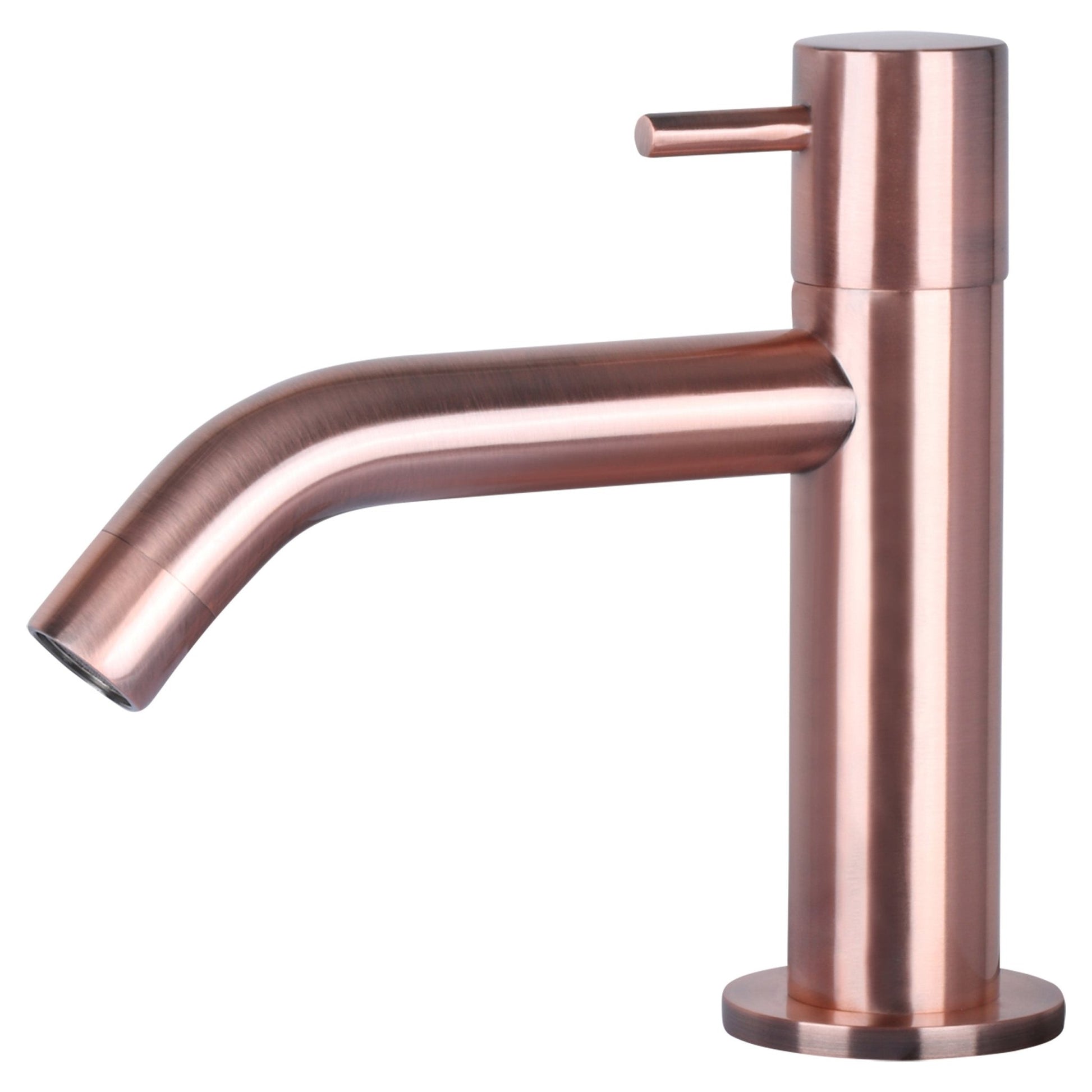 Differnz Ravo fonteinset keramiek - kraan gebogen - 38.5 x 18.5 x 9 cm - rood koper - Mozaiektegel.com