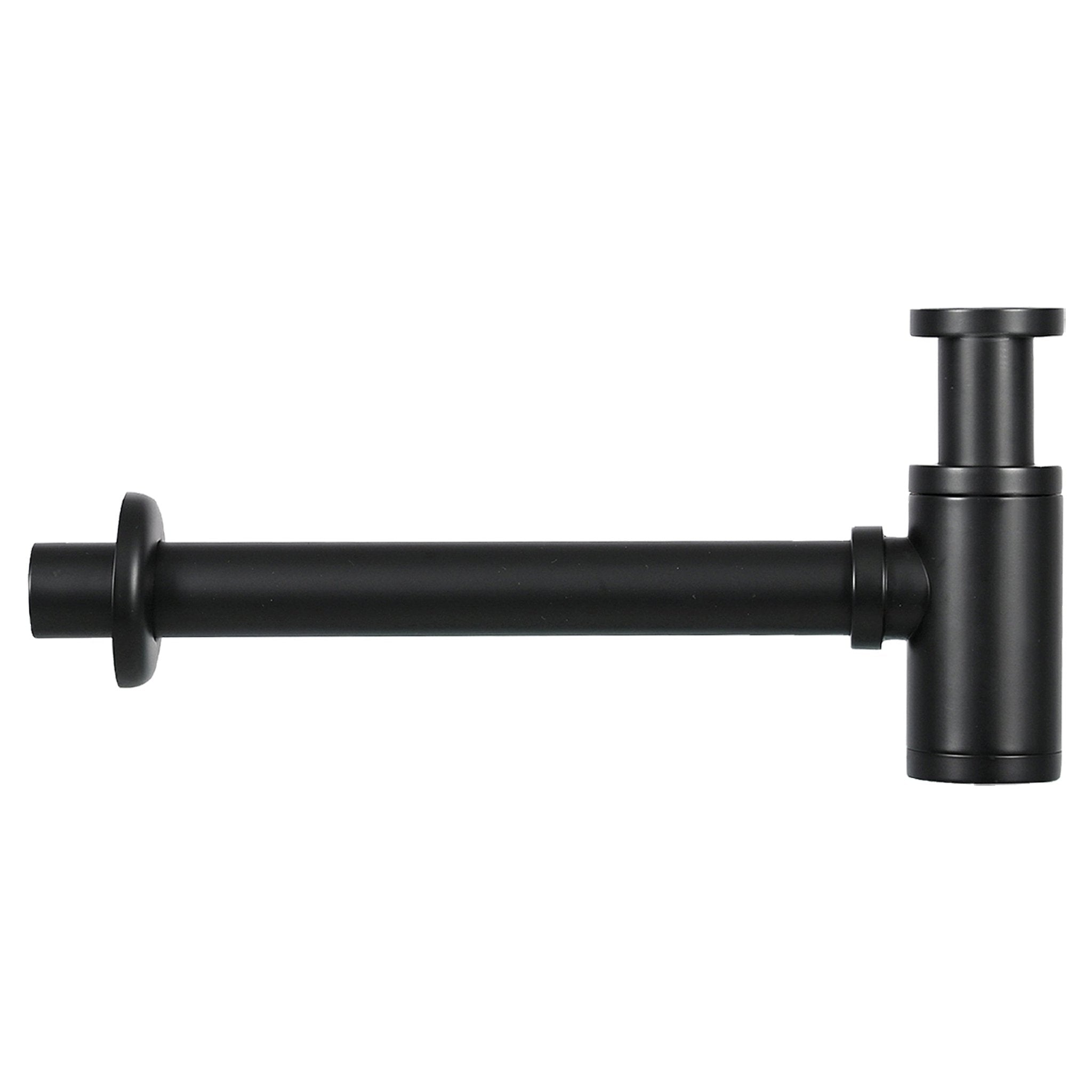 Differnz Ravo fonteinset links - keramiek - kraan recht - 38.5 x 18.5 x 9.5 cm - mat zwart - Mozaiektegel.com