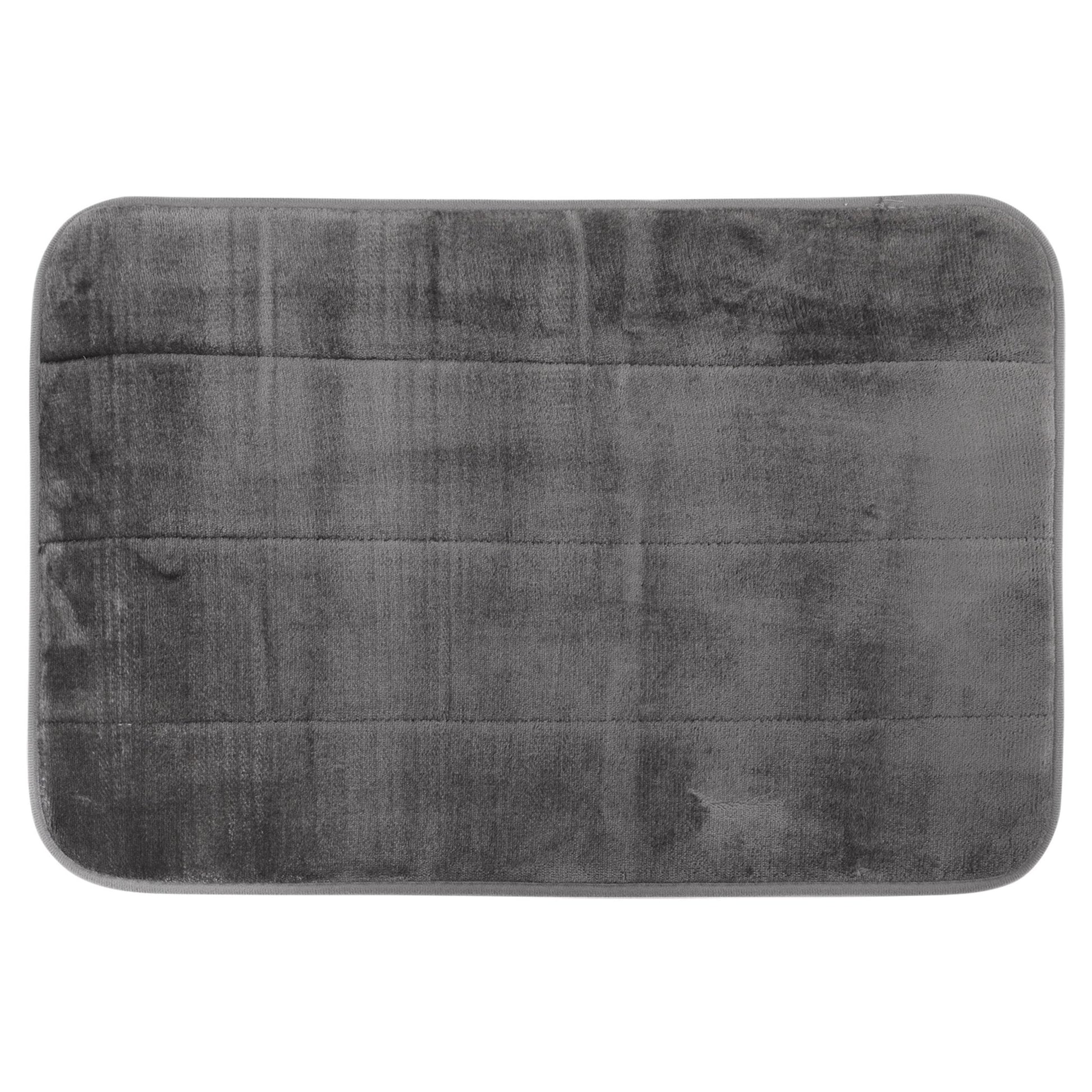 Differnz Relax badmat microfiber/normal foam - 60 x 40 cm - antraciet - Mozaiektegel.com