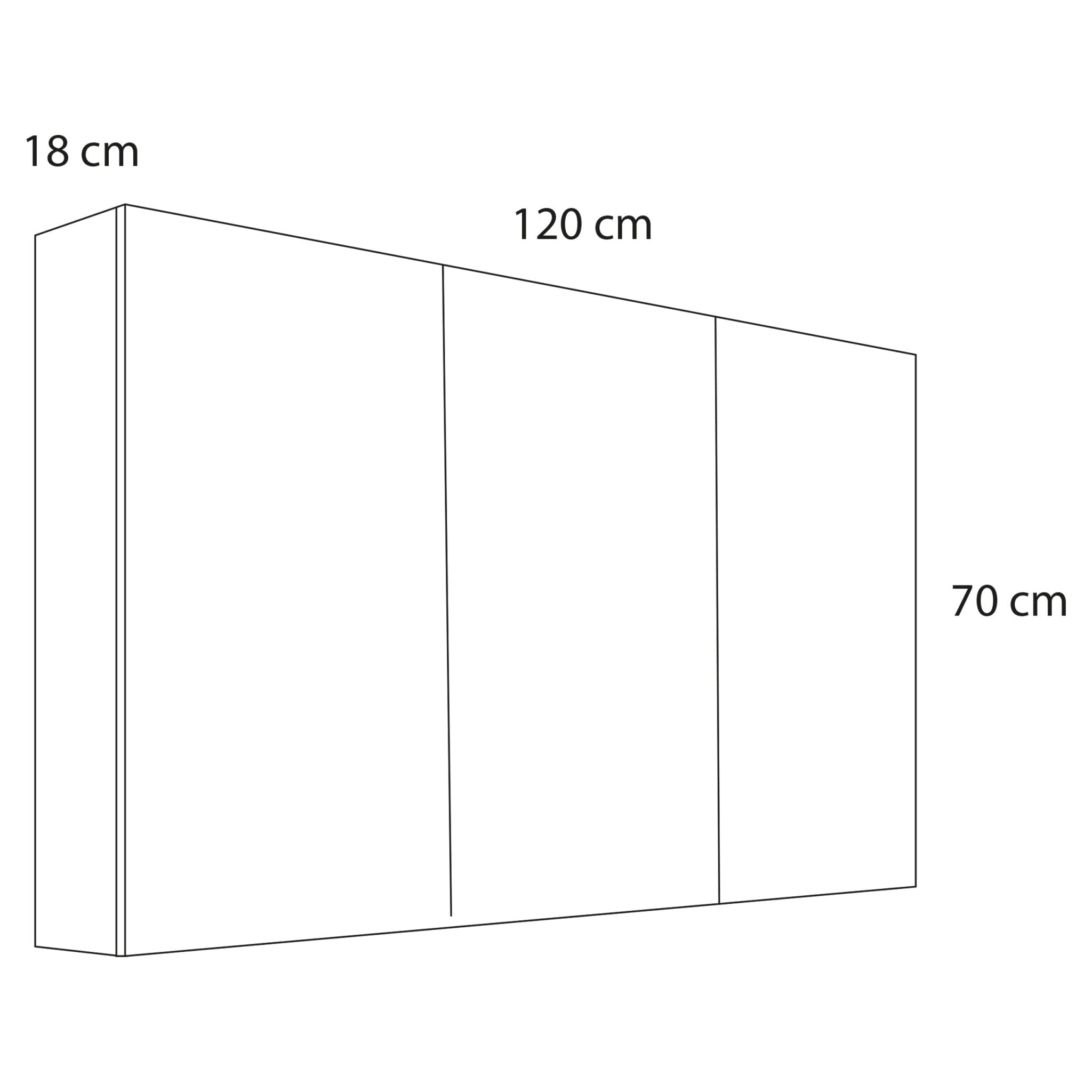 Differnz Reno spiegelkast FSC® | eiken | 20 x 70 x 18 cm - Mozaiektegel.com