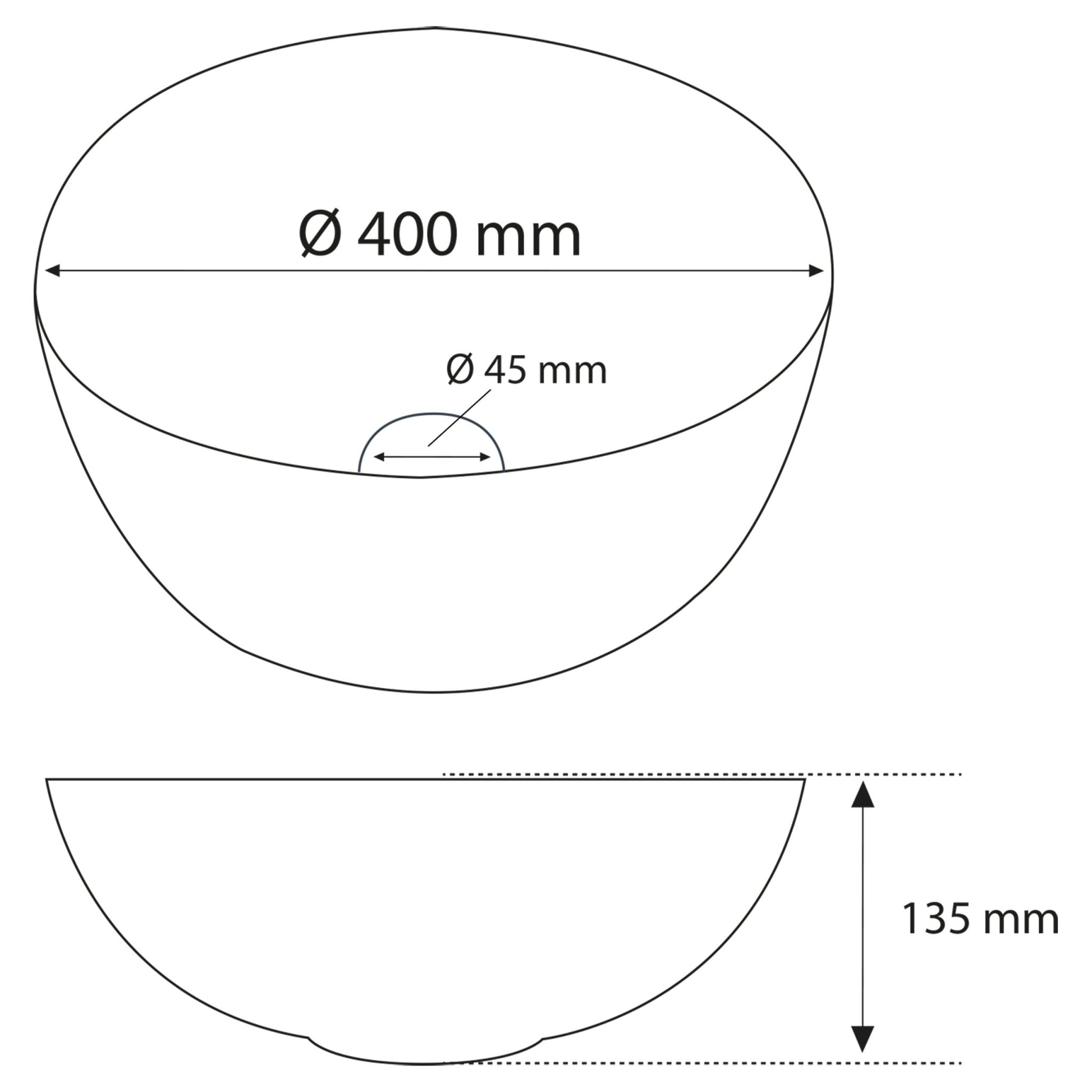 Differnz Shine waskom keramiek | wit/goud | Ø 40 x 13.5 cm - Mozaiektegel.com