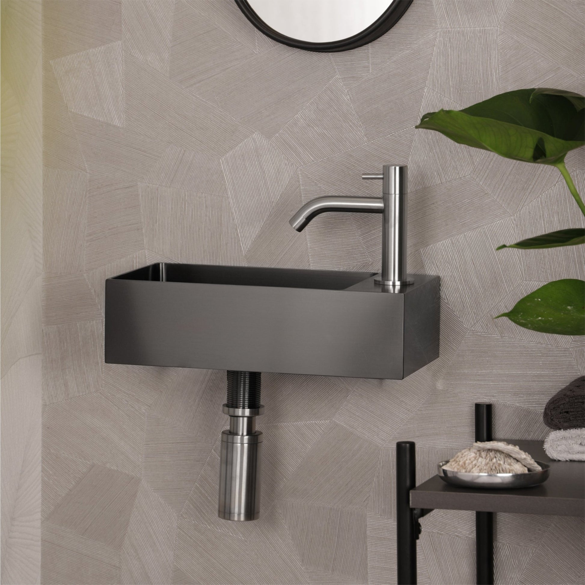 Differnz sifon | mat chroom | 300mm - Mozaiektegel.com