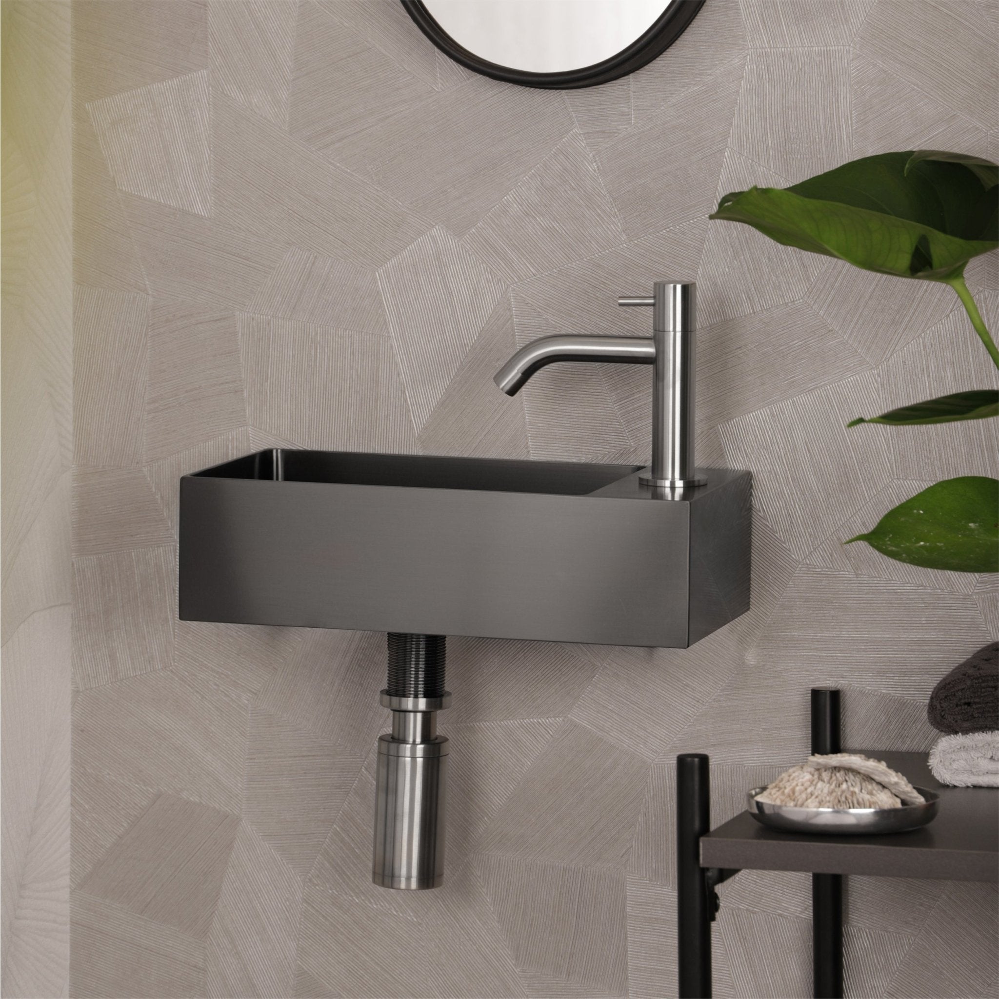 Differnz sifon | mat chroom | 300mm - Mozaiektegel.com