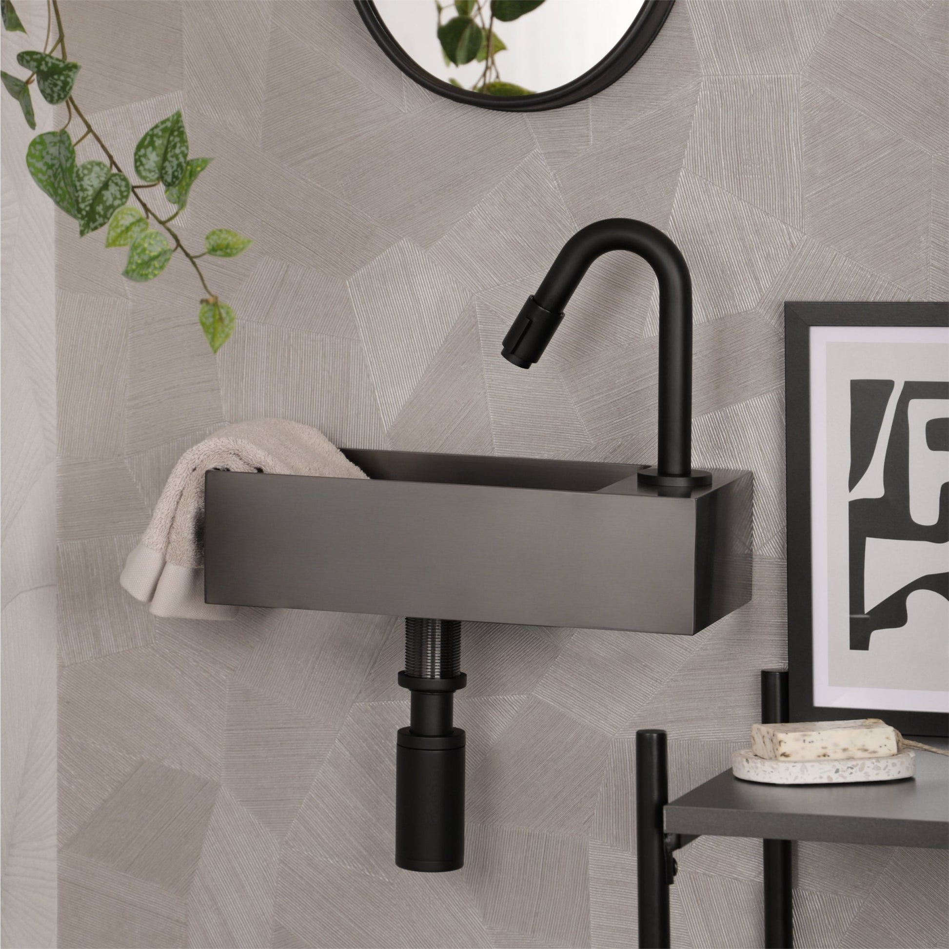 Differnz sifon | mat zwart | 300mm - Mozaiektegel.com