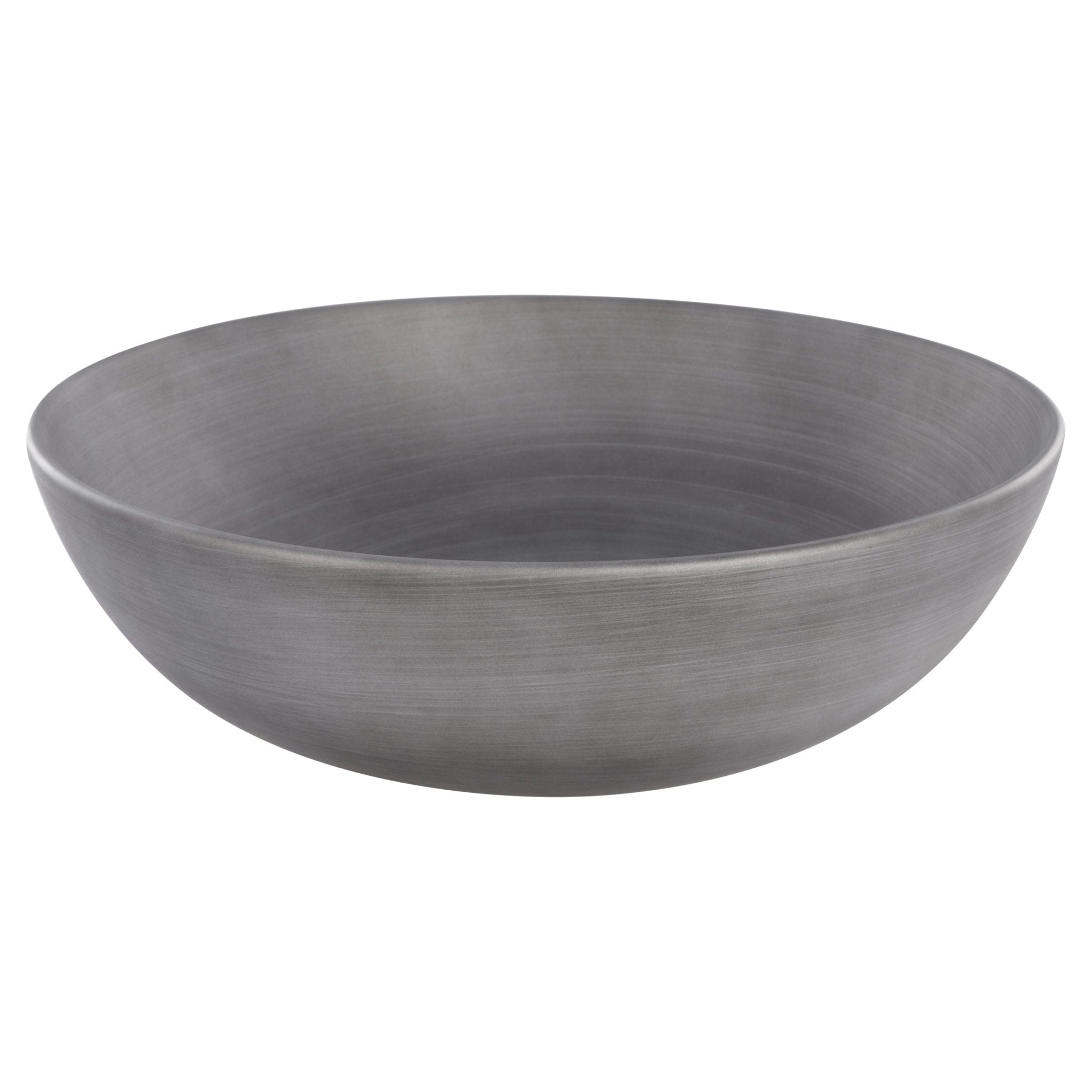 Differnz Slim waskom keramiek | betonlook donkergrijs | Ø 28.5 x 12.5 cm - Mozaiektegel.com