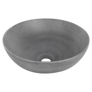 Differnz Slim waskom keramiek | betonlook donkergrijs | Ø 39.5 x 13.5 cm - Mozaiektegel.com