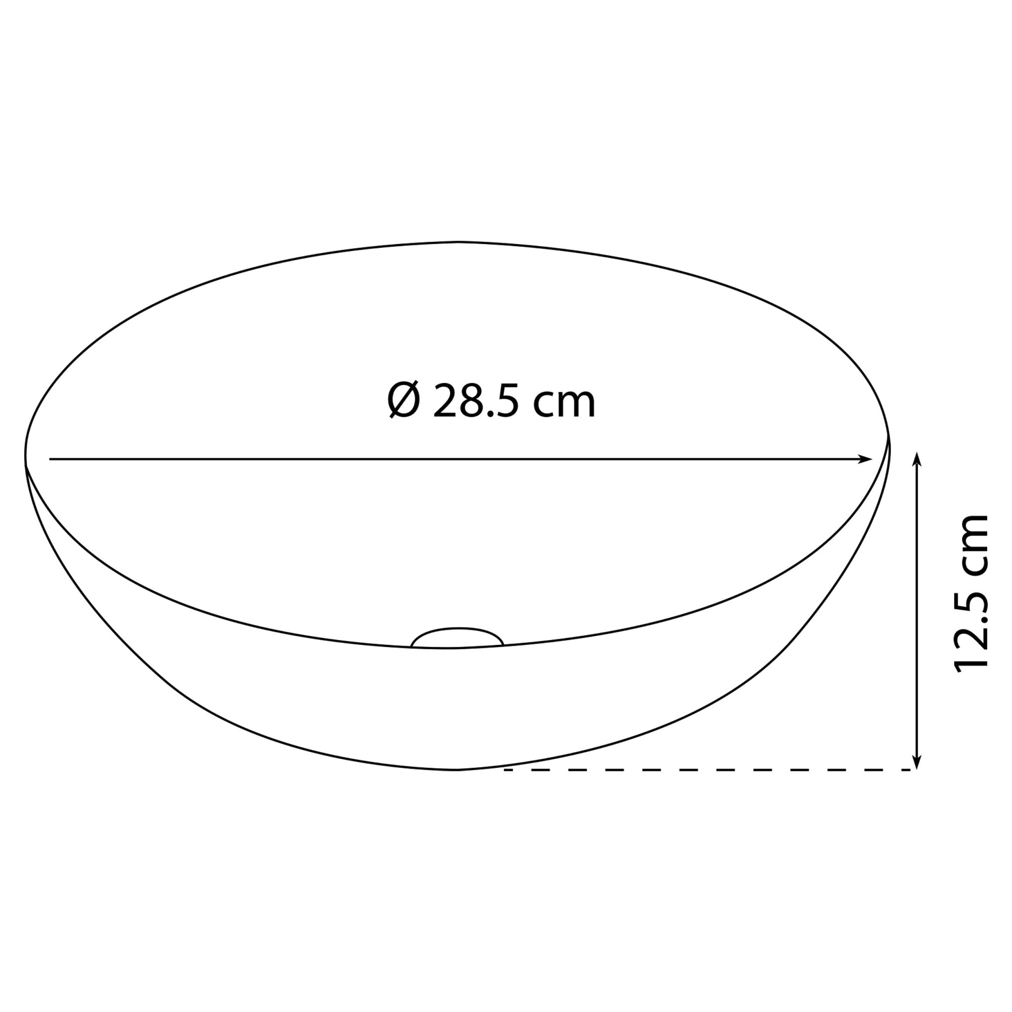 Differnz Slim waskom keramiek | betonlook lichtgrijs | Ø 28.5 x 12.5 cm - Mozaiektegel.com