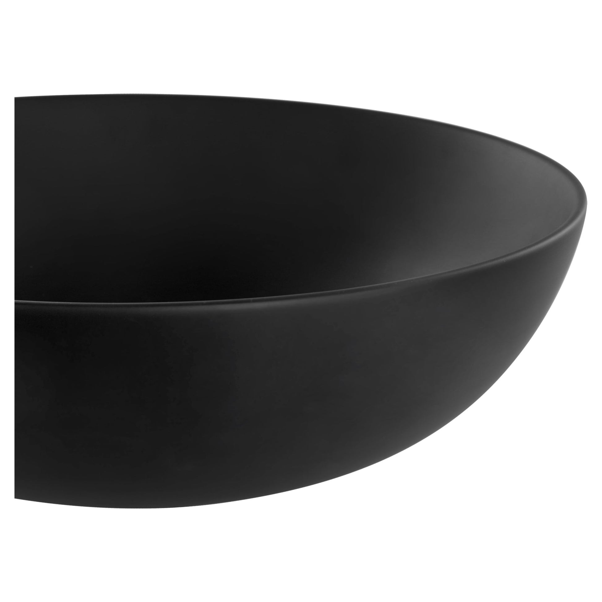 Differnz Slim waskom keramiek | mat zwart | Ø 39.5 x 13.5 cm - Mozaiektegel.com