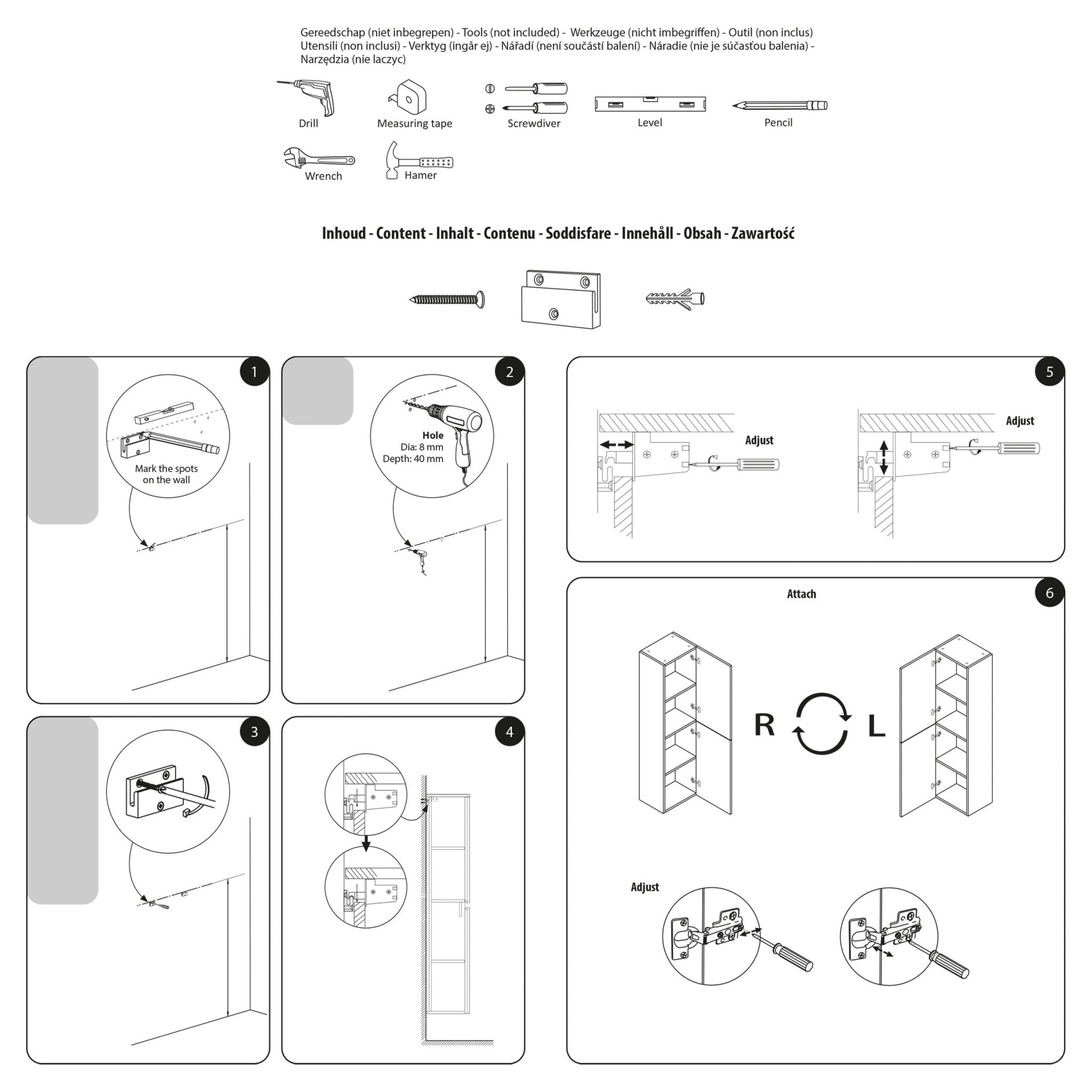 Differnz Sofi hoge kast links/rechts - FSC® | eiken | 170 x 40 x 35 cm - Mozaiektegel.com
